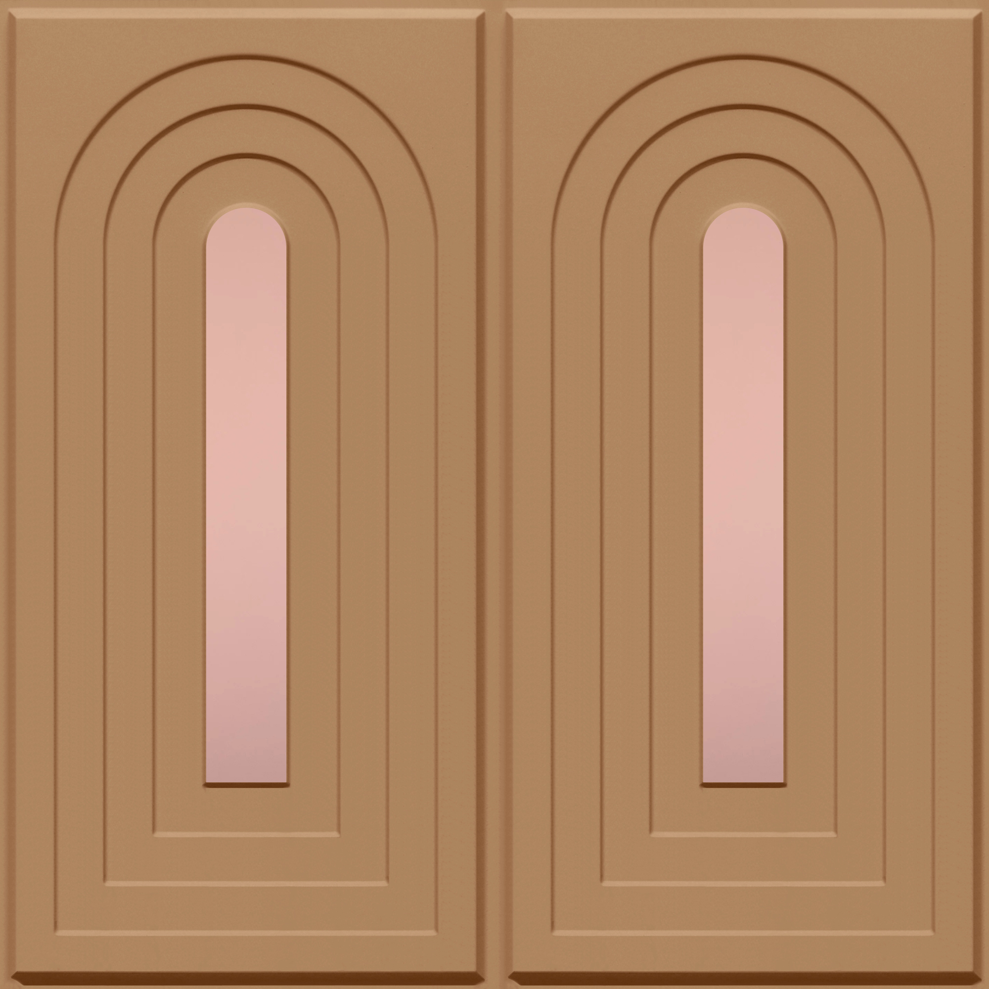 Peel and Stick Acrylic Mirror Color Rose Gold – For Design No – 2005 Arch Harmony