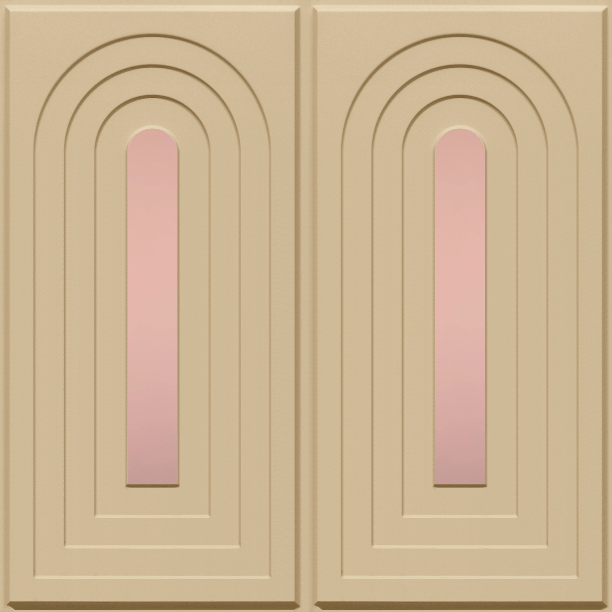 Peel and Stick Acrylic Mirror Color Rose Gold – For Design No – 2005 Arch Harmony