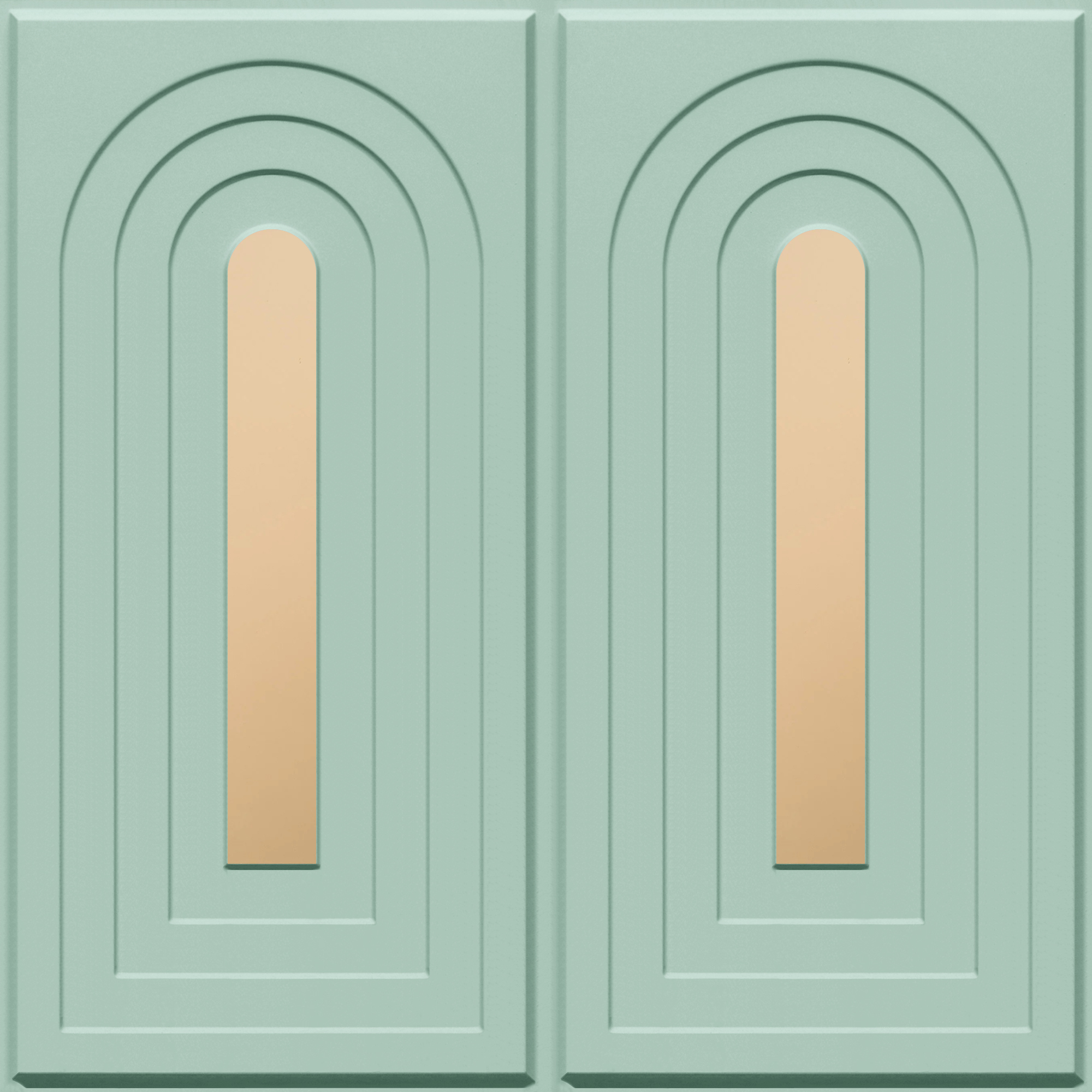 Peel and Stick Acrylic Mirror Color Copper – For Design No – 2005 Arch Harmony
