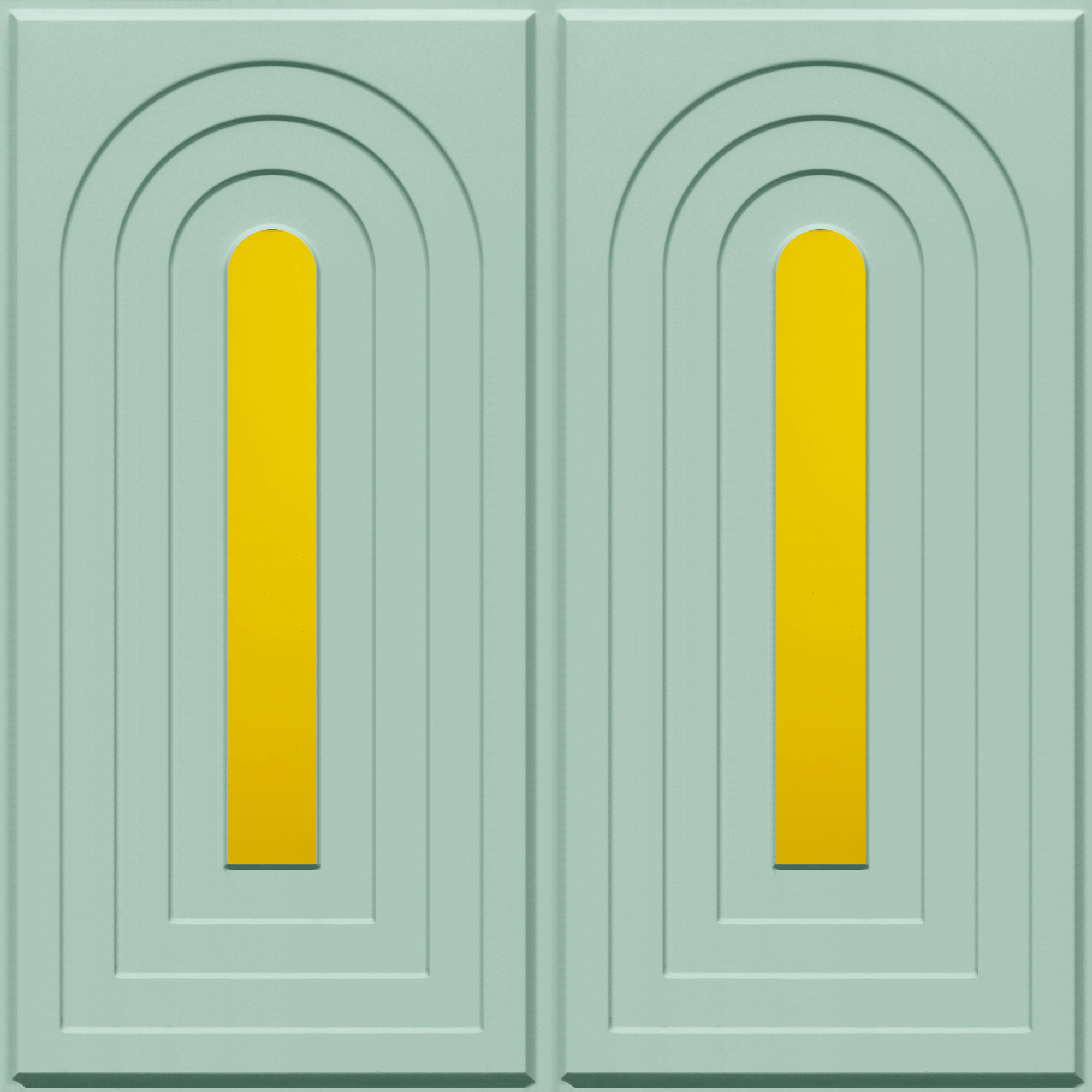 Peel and Stick Acrylic Mirror Color Gold – For Design No – 2005 Arch Harmony