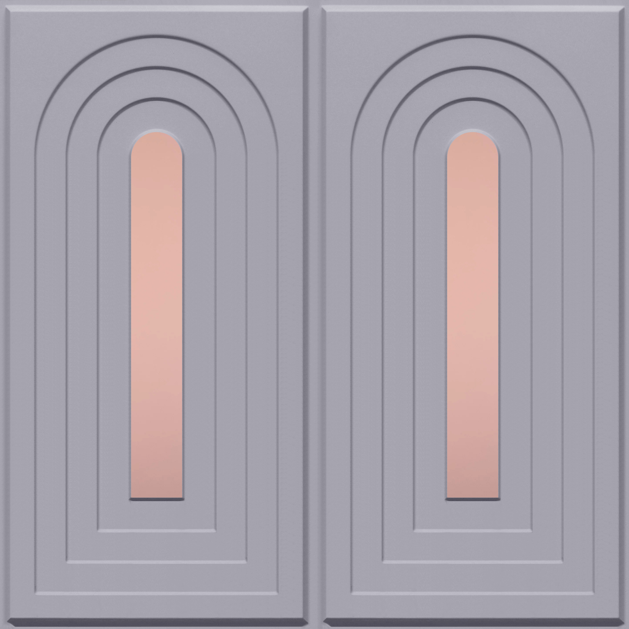 Peel and Stick Acrylic Mirror Color Rose Gold – For Design No – 2005 Arch Harmony