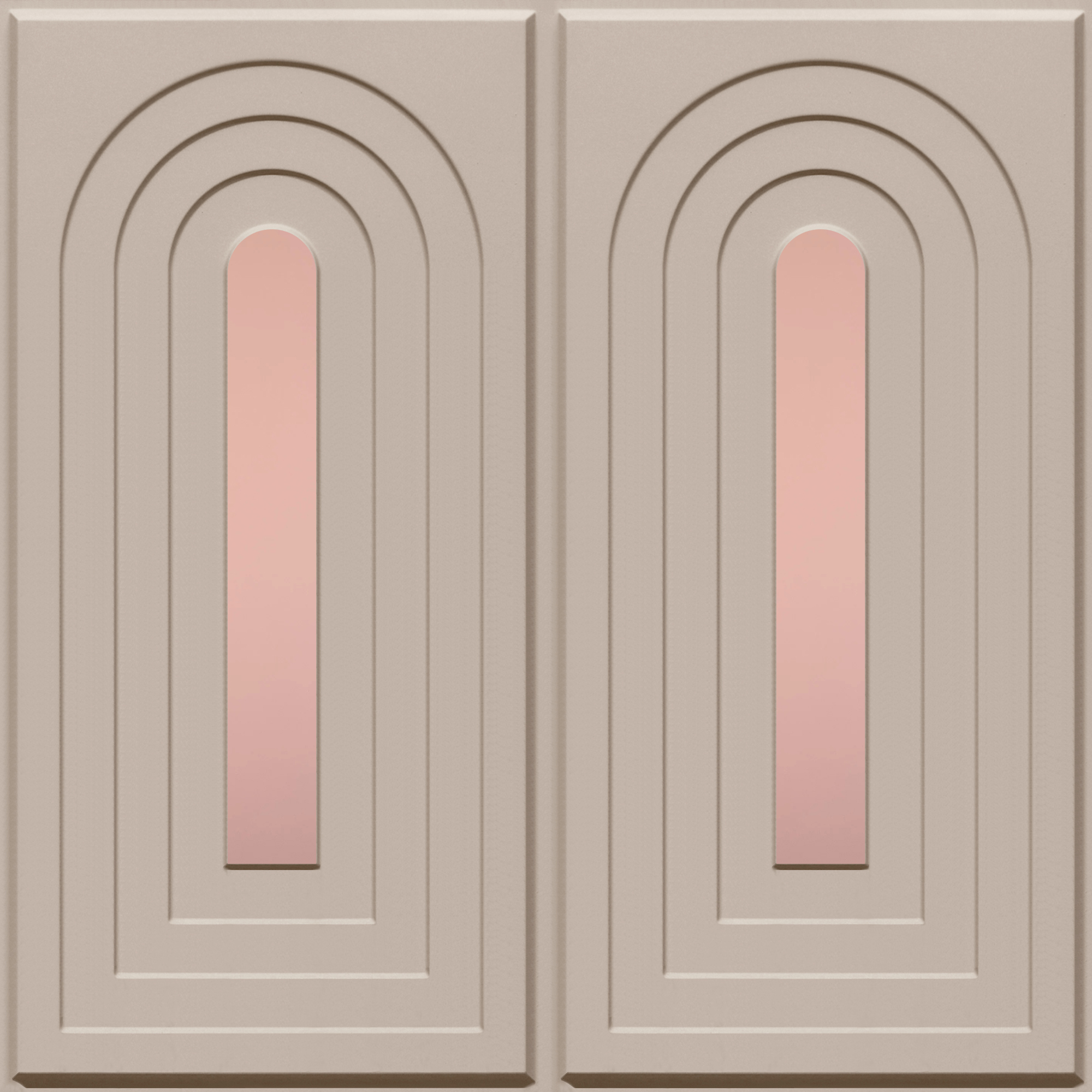 Peel and Stick Acrylic Mirror Color Rose Gold – For Design No – 2005 Arch Harmony