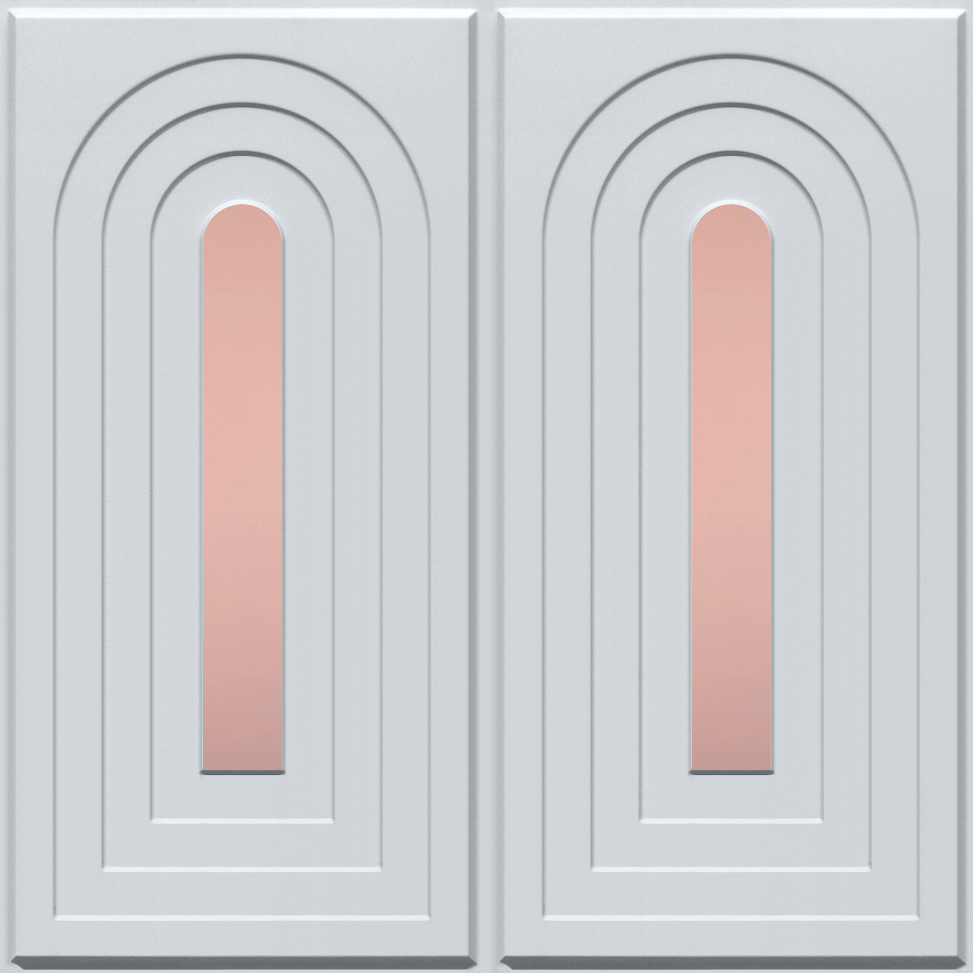 Peel and Stick Acrylic Mirror Color Rose Gold – For Design No – 2005 Arch Harmony