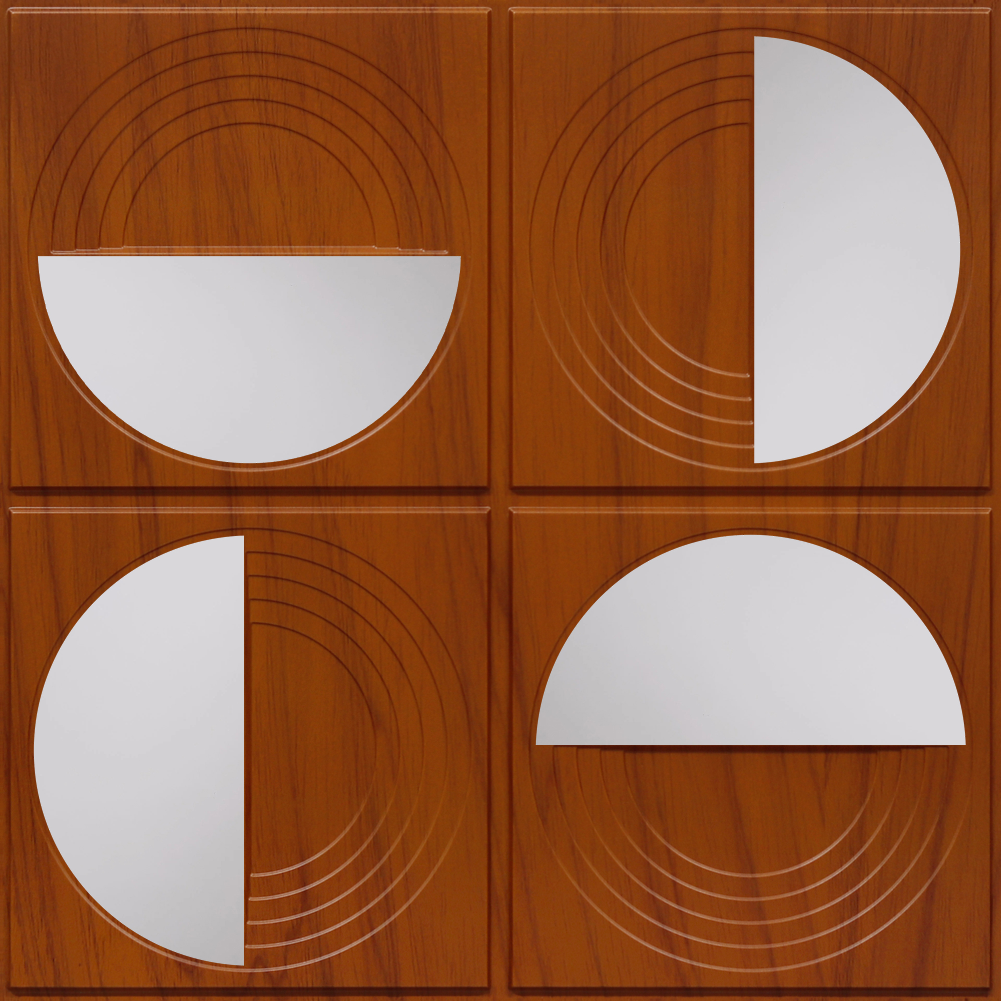 Peel and Stick Acrylic Mirror Color Silver – For Design No – 2006 Orbit Layers