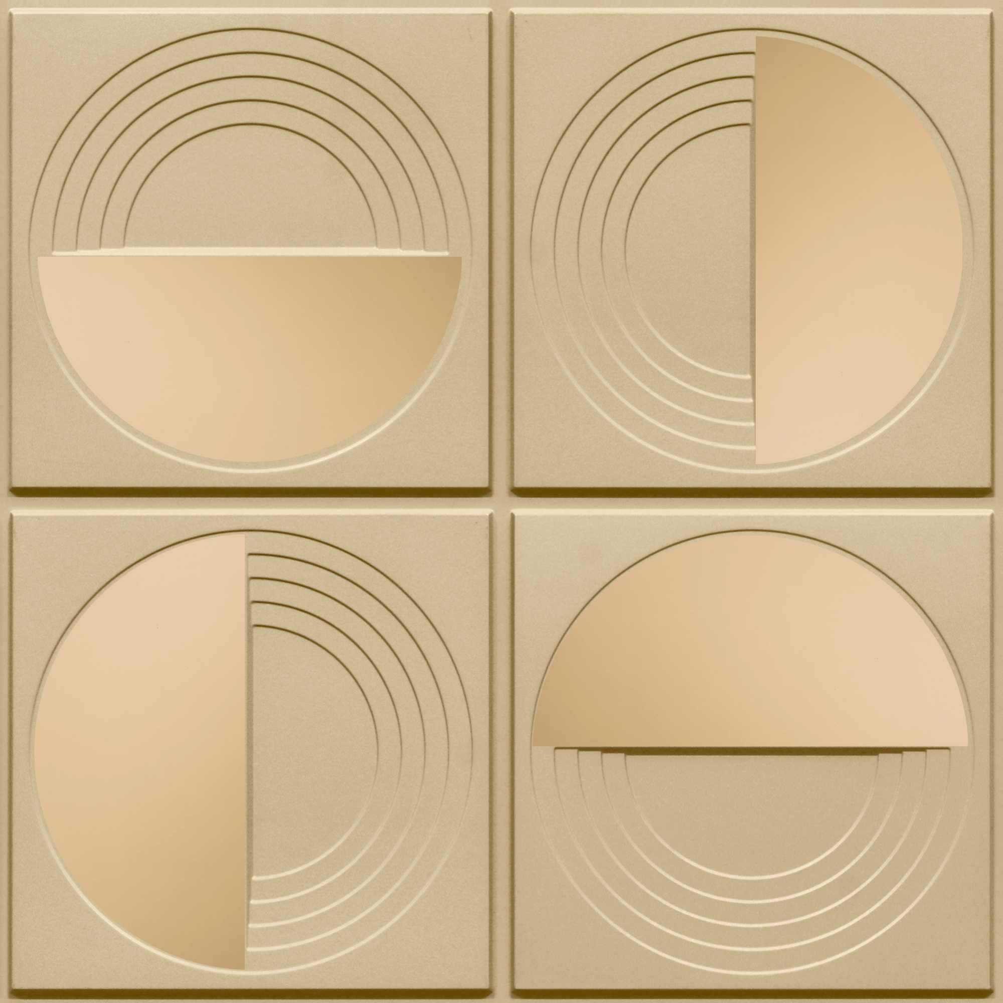 Peel and Stick Acrylic Mirror Color Copper – For Design No – 2006 Orbit Layers