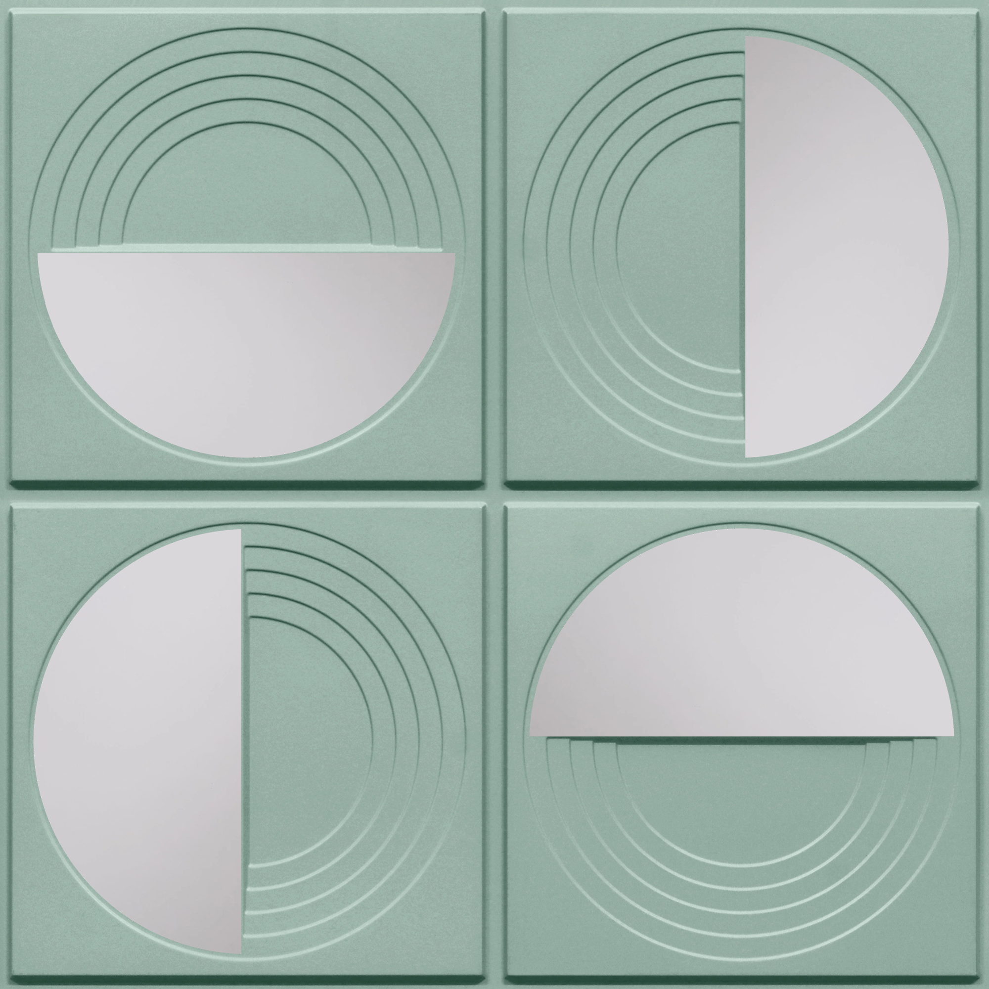 Peel and Stick Acrylic Mirror Color Silver – For Design No – 2006 Orbit Layers