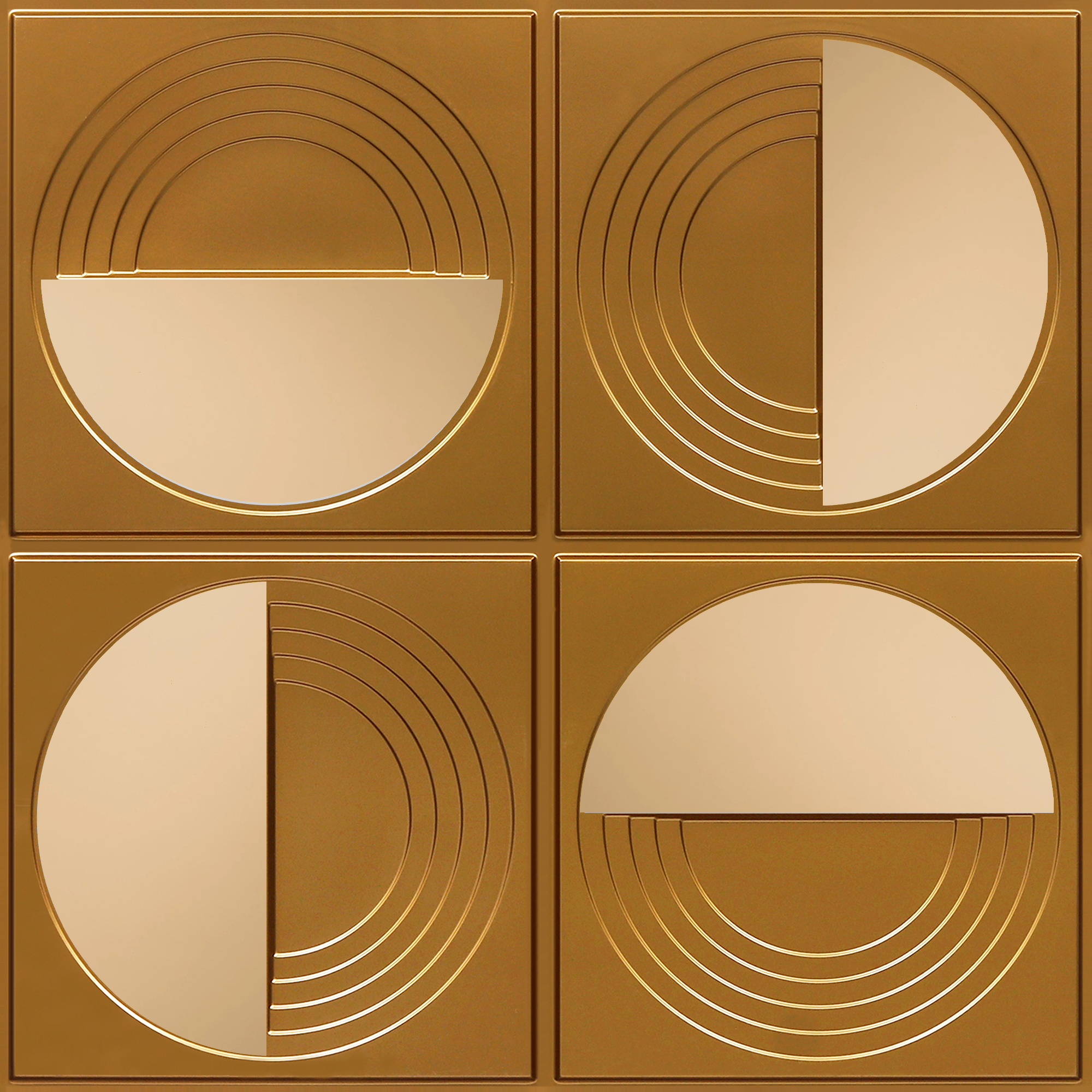Peel and Stick Acrylic Mirror Color Copper – For Design No – 2006 Orbit Layers