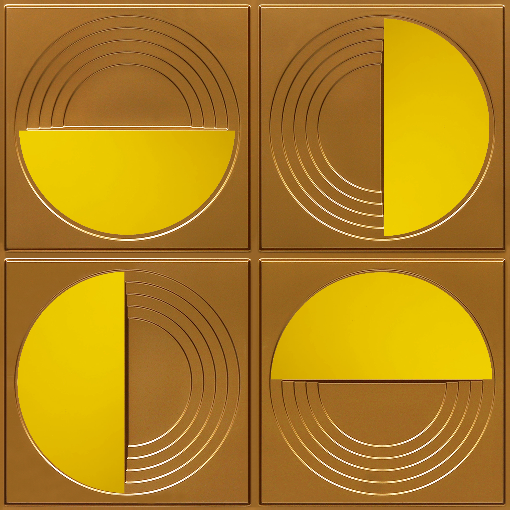 Peel and Stick Acrylic Mirror Color Gold – For Design No – 2006 Orbit Layers