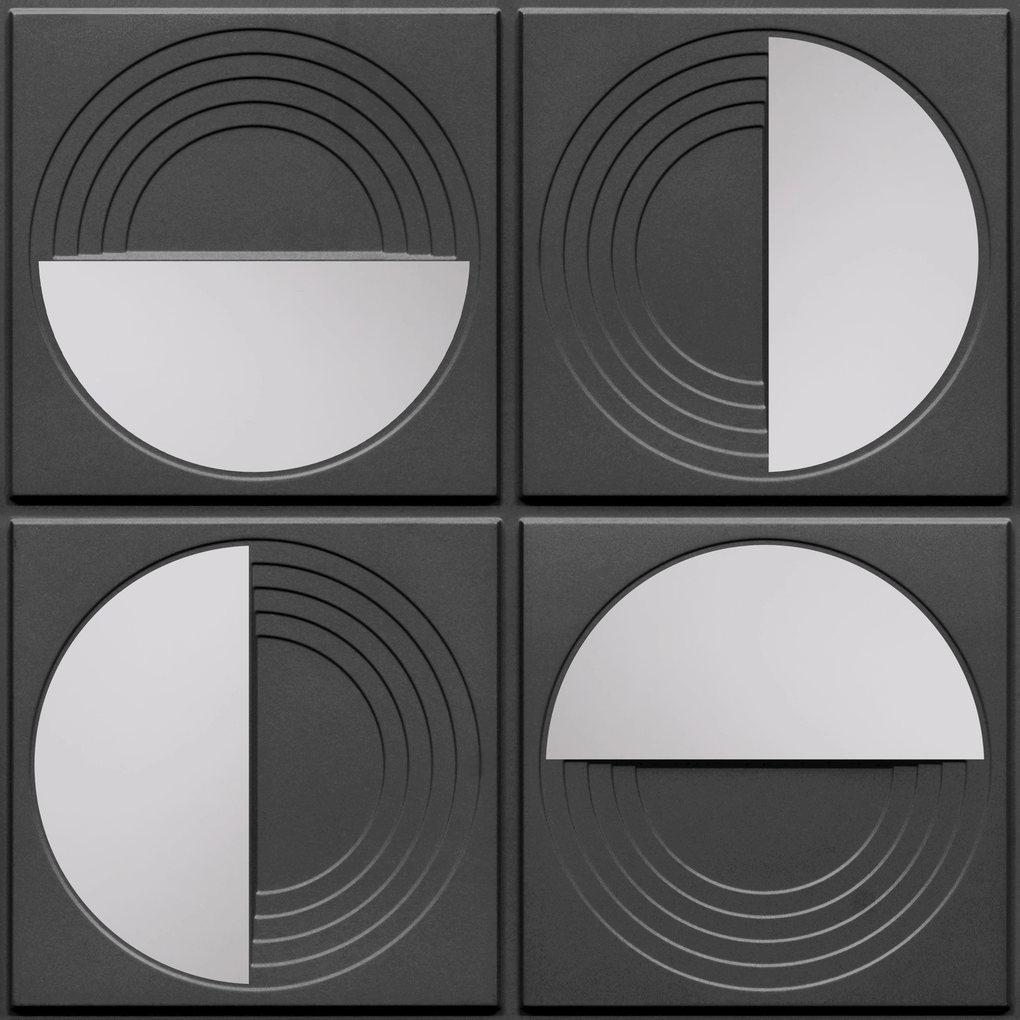 Peel and Stick Acrylic Mirror Color Silver – For Design No – 2006 Orbit Layers