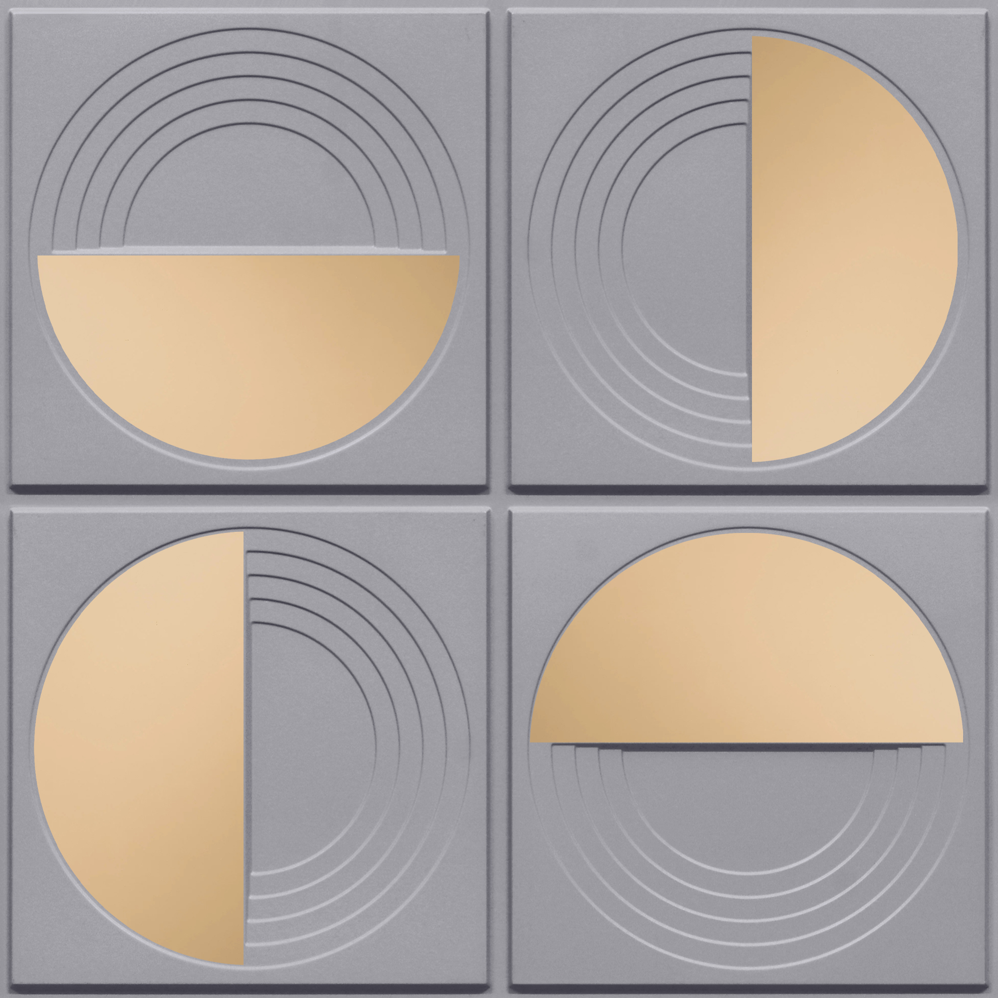 Peel and Stick Acrylic Mirror Color Copper – For Design No – 2006 Orbit Layers