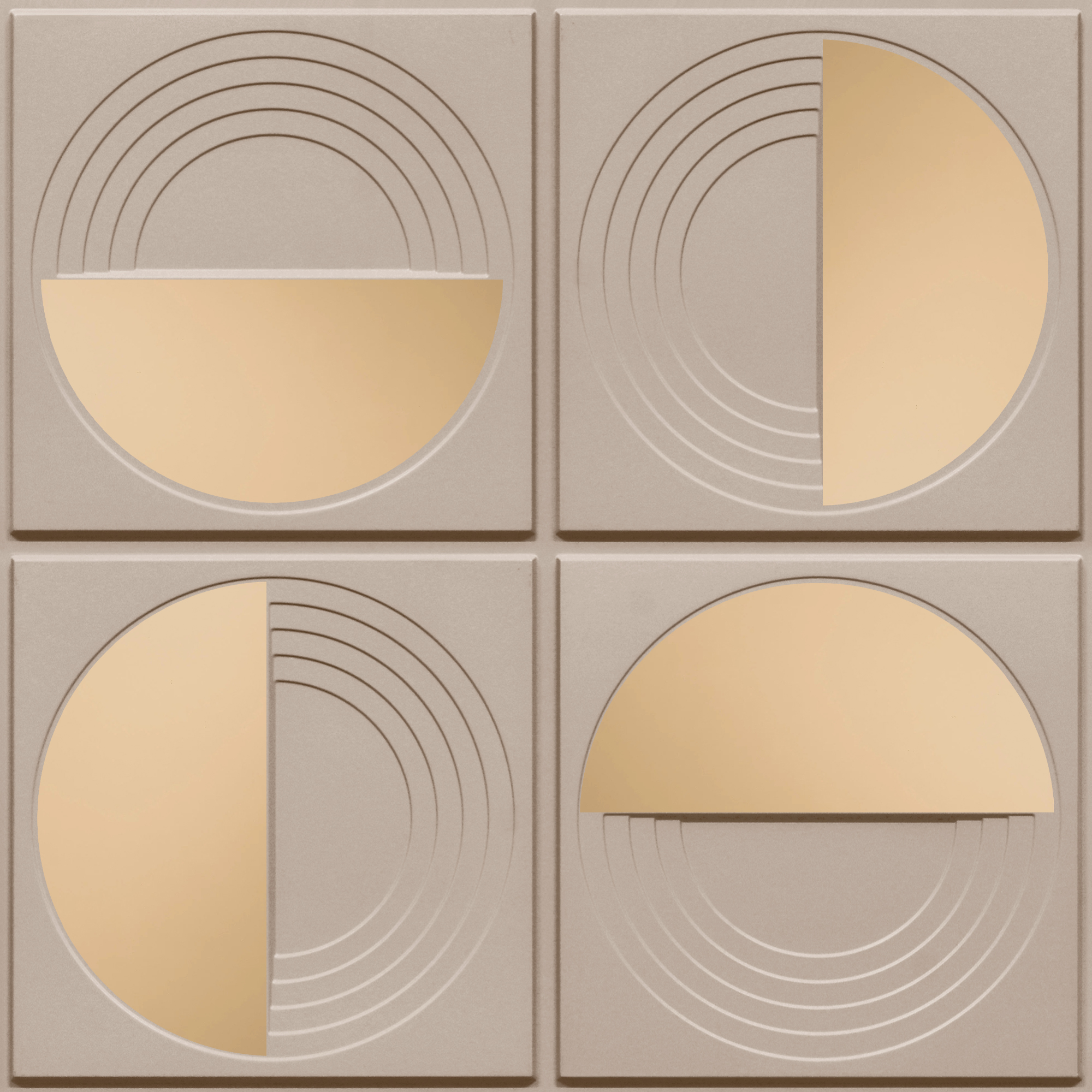Peel and Stick Acrylic Mirror Color Copper – For Design No – 2006 Orbit Layers