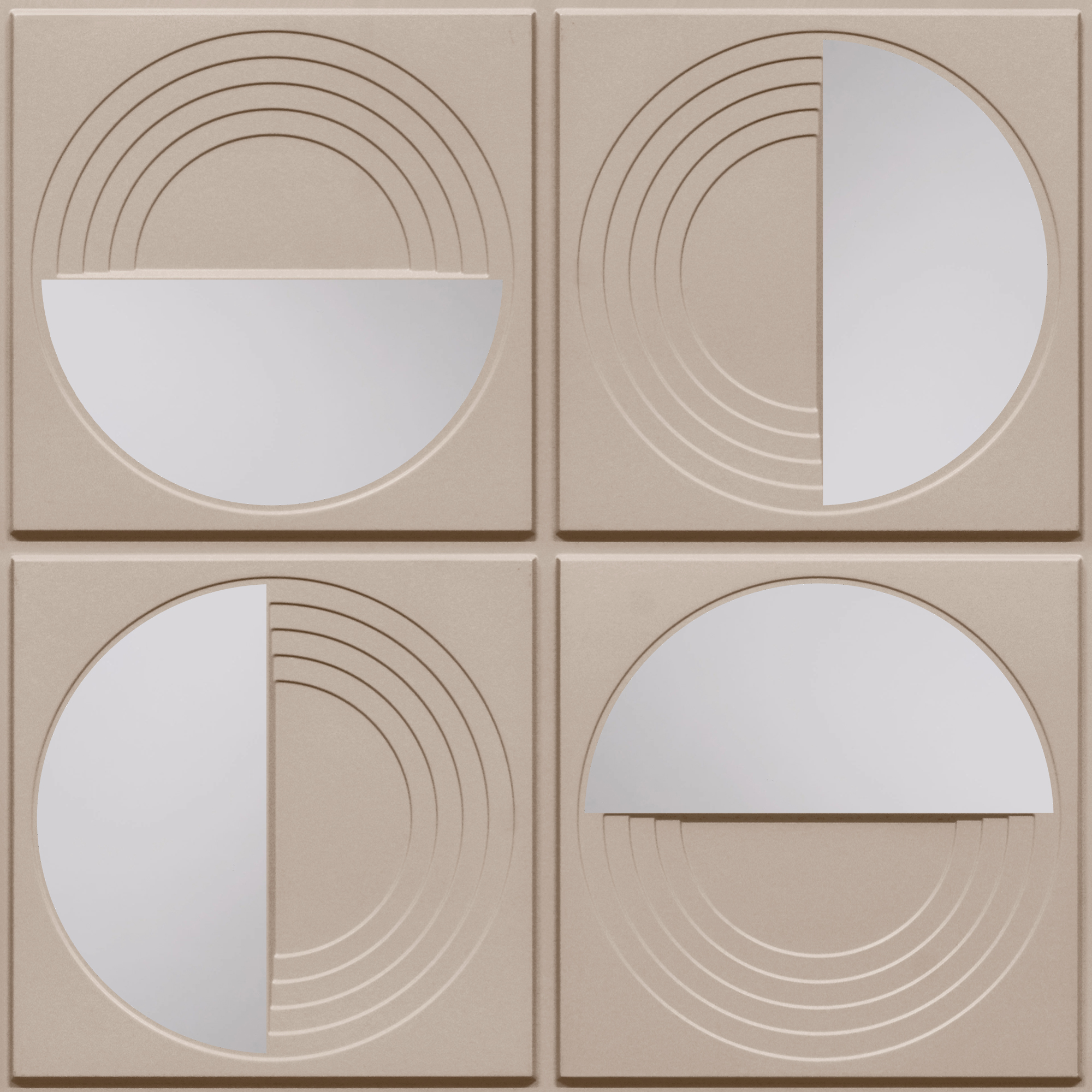 Peel and Stick Acrylic Mirror Color Silver – For Design No – 2006 Orbit Layers