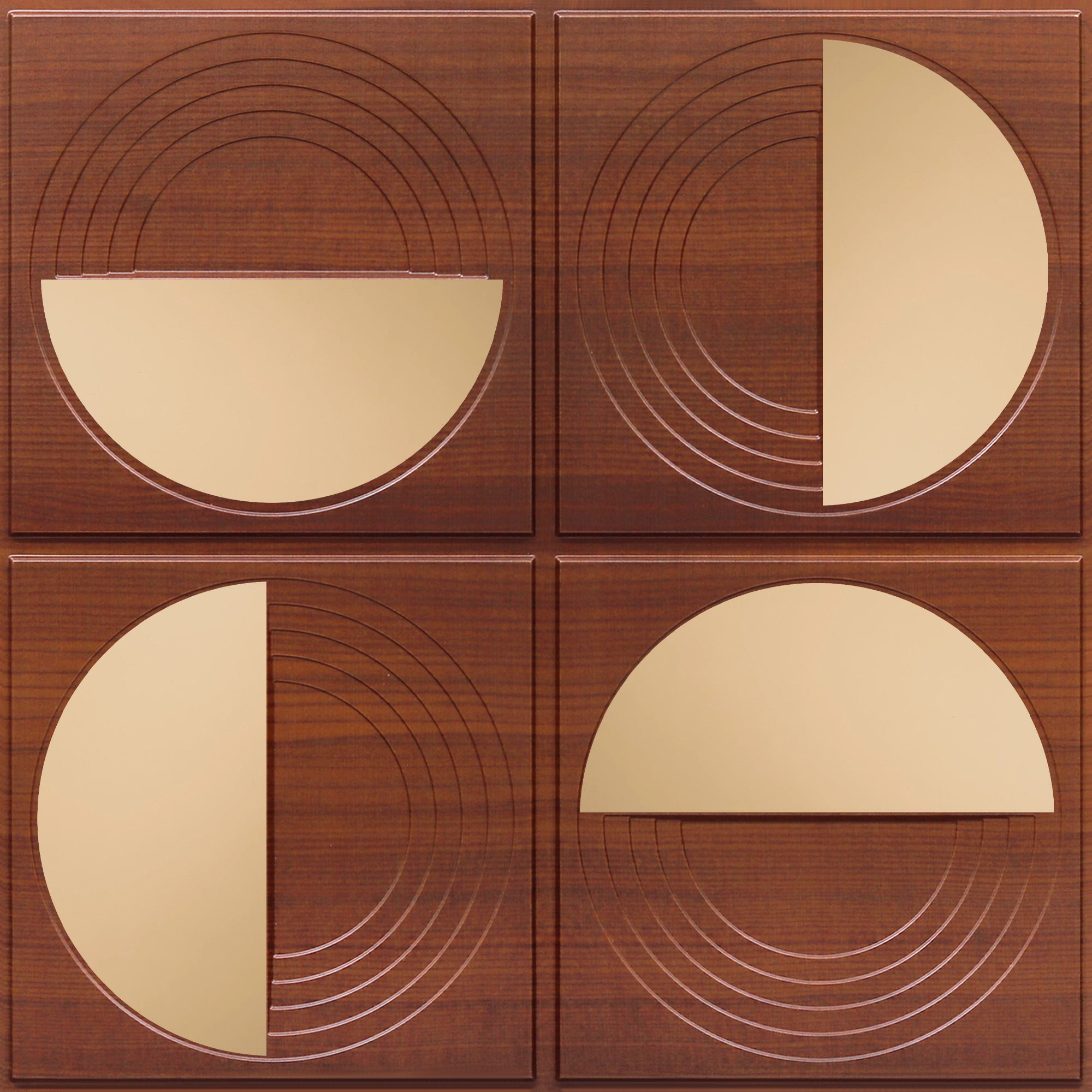 Peel and Stick Acrylic Mirror Color Copper – For Design No – 2006 Orbit Layers