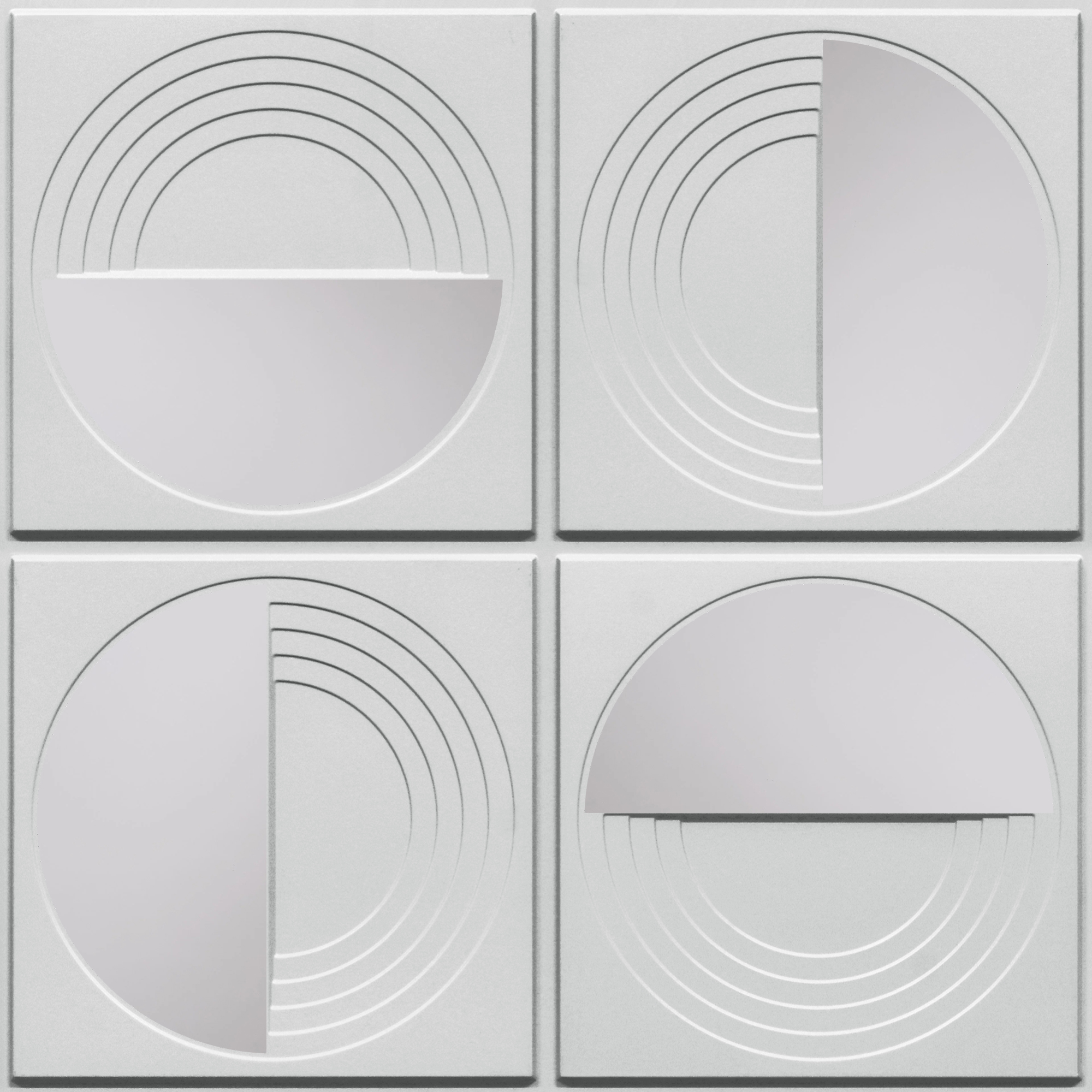 Peel and Stick Acrylic Mirror Color Silver – For Design No – 2006 Orbit Layers