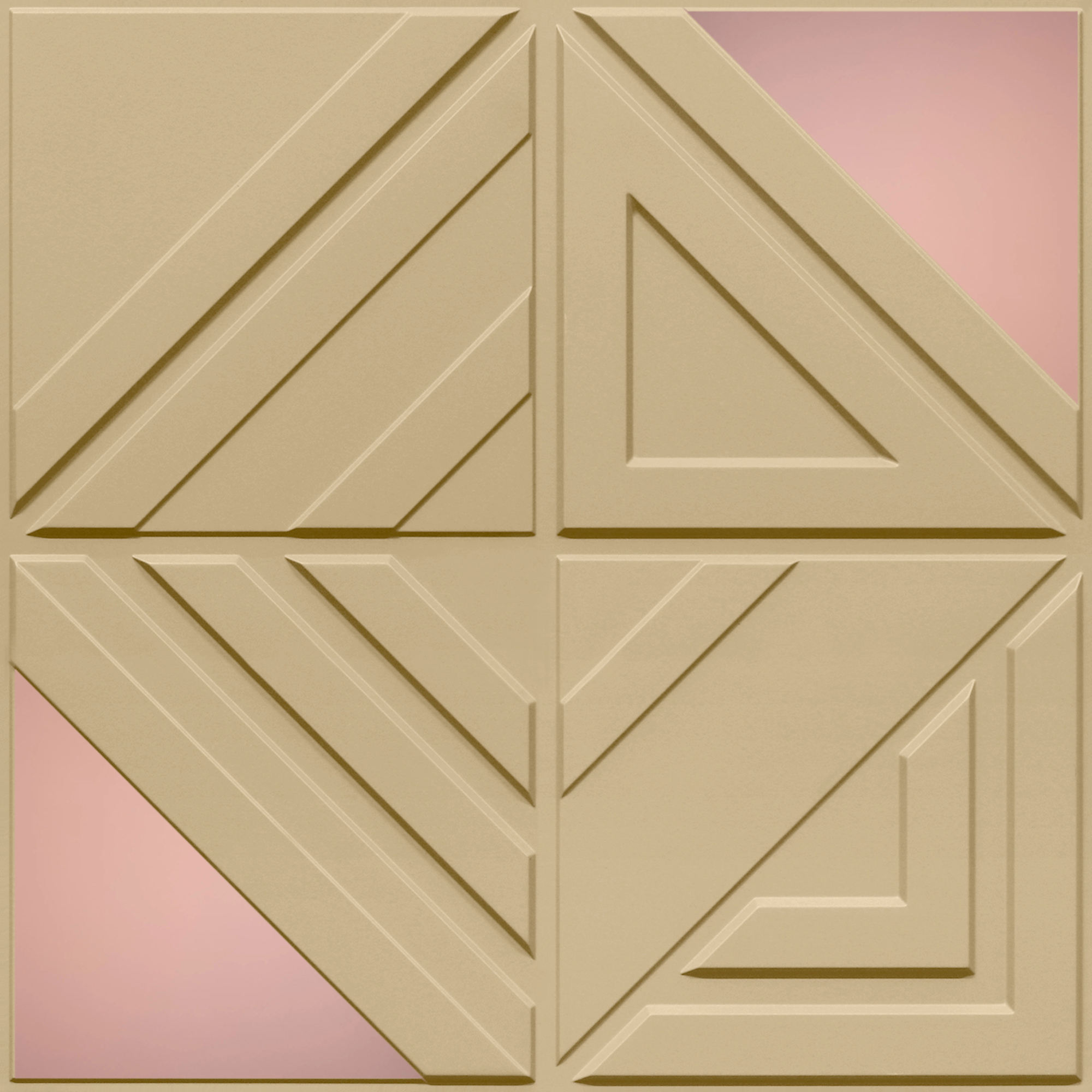 Peel and Stick Acrylic Mirror Color Rose Gold – For Design No – 2007 Geo Fusion