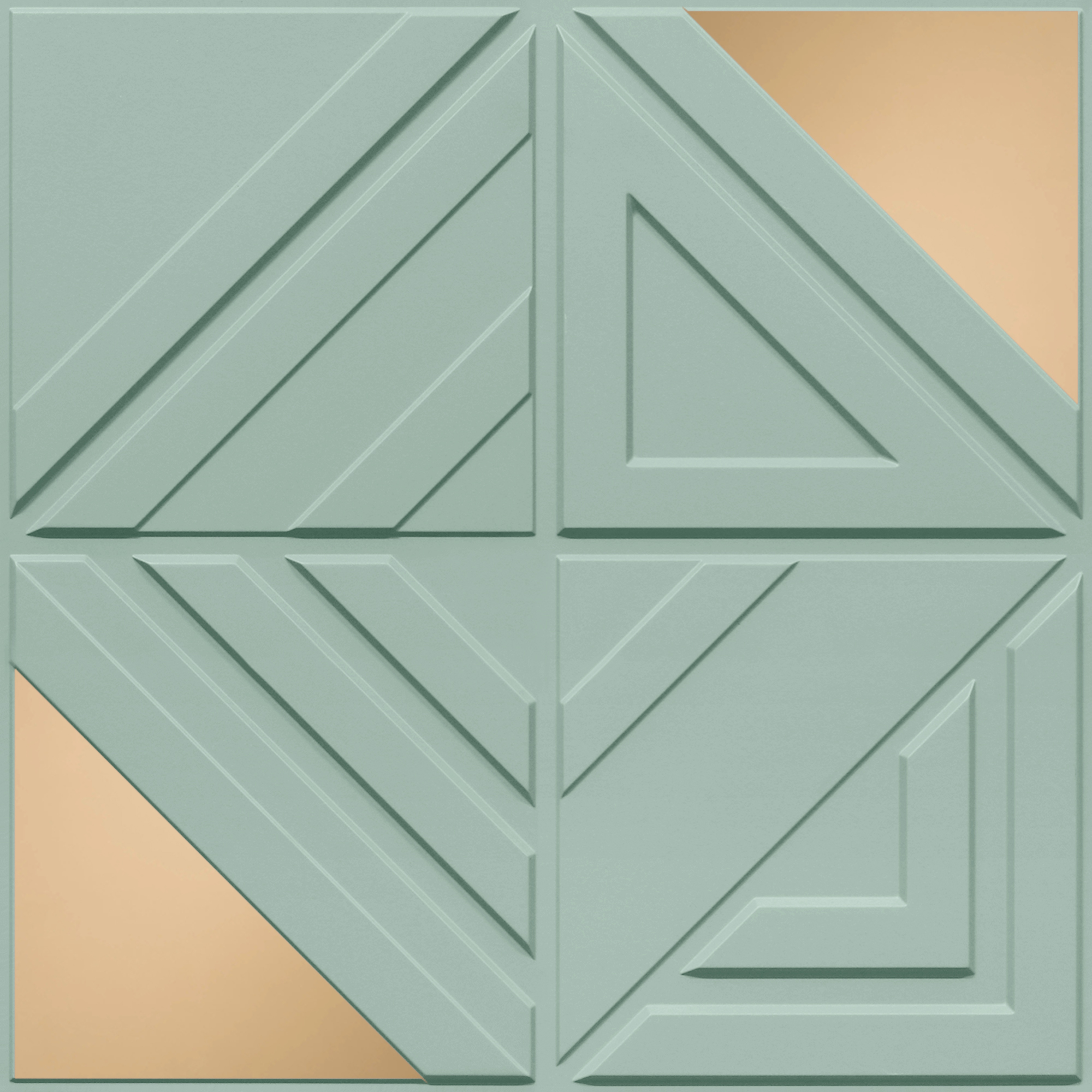 Peel and Stick Acrylic Mirror Color Copper – For Design No – 2007 Geo Fusion