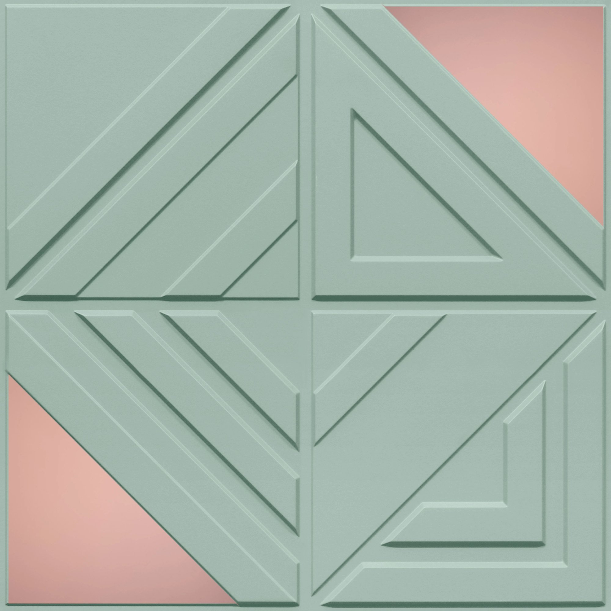 Peel and Stick Acrylic Mirror Color Rose Gold – For Design No – 2007 Geo Fusion