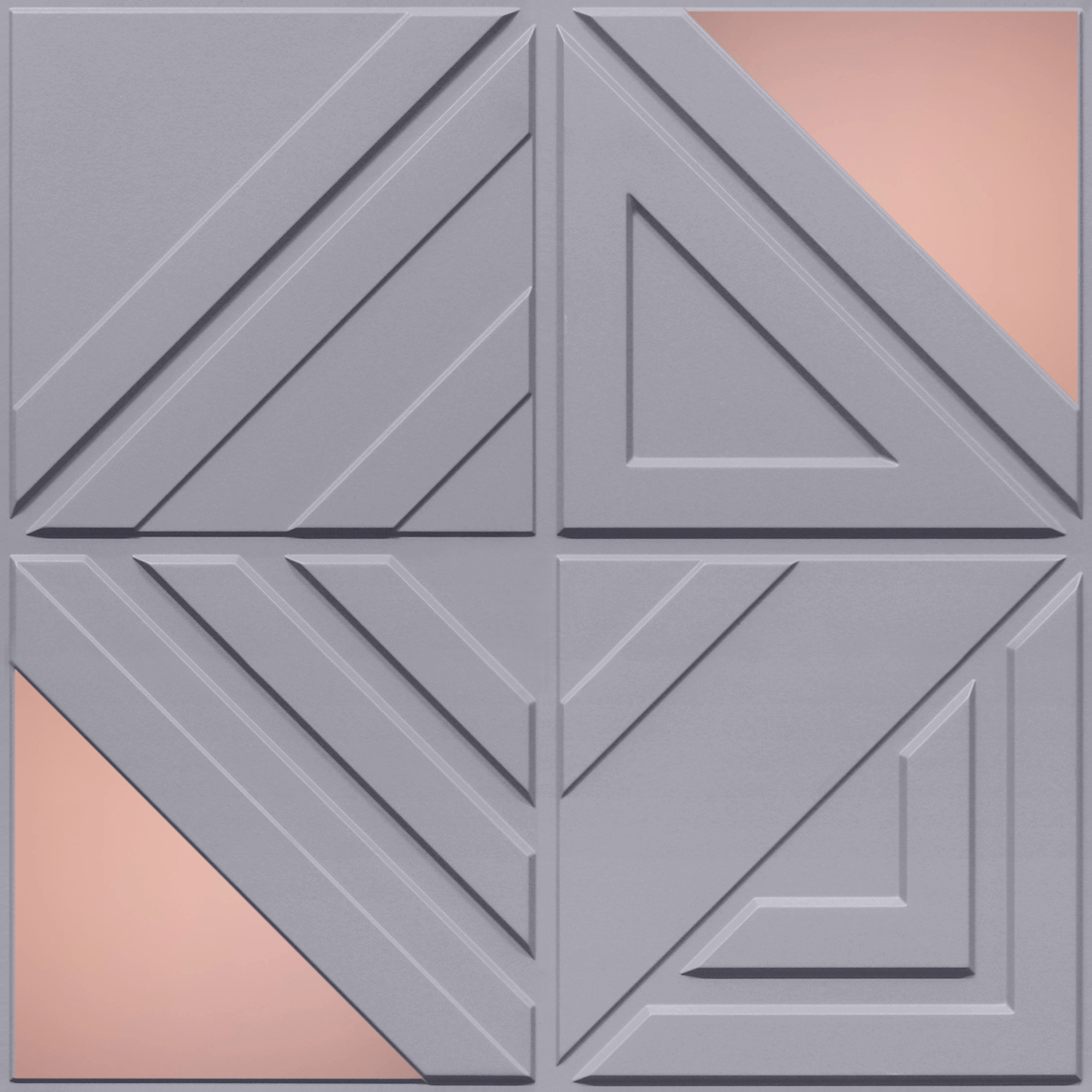 Peel and Stick Acrylic Mirror Color Rose Gold – For Design No – 2007 Geo Fusion