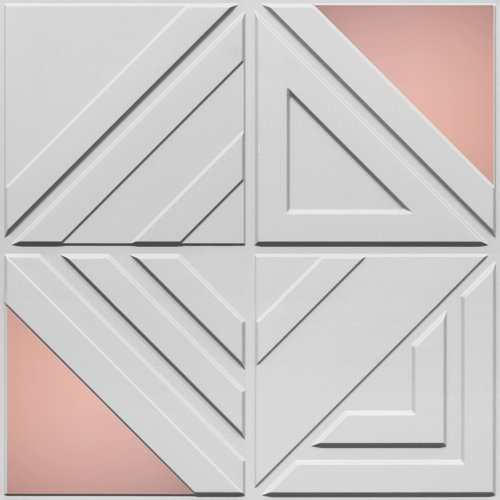 Peel and Stick Acrylic Mirror Color Rose Gold – For Design No – 2007 Geo Fusion