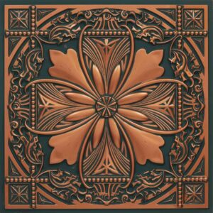 337-Vistara-Royal Green-Glue Up Only and Grid Both