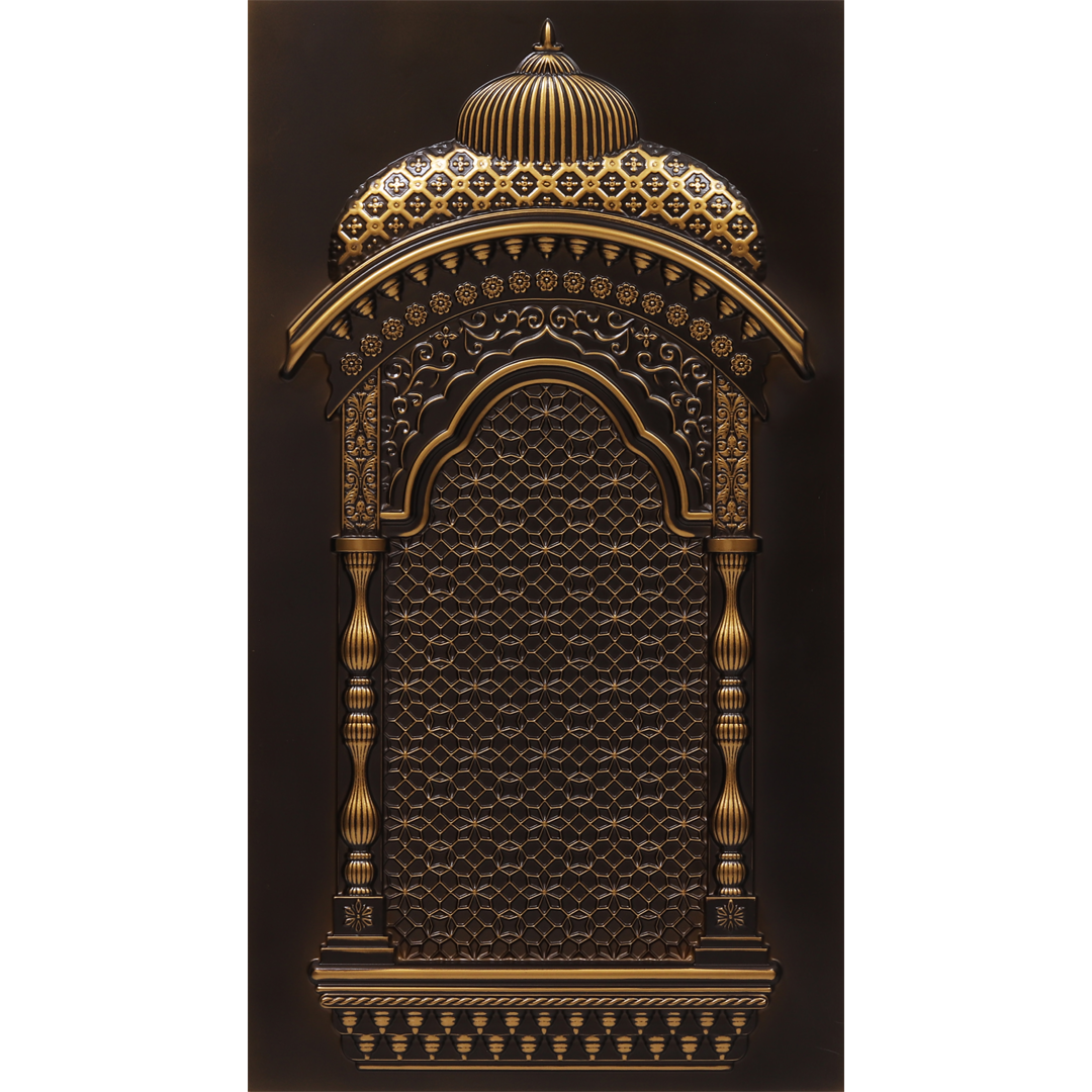 ZHB-01-Majestic Jharokha-Antique Gold-Glue Up Only
