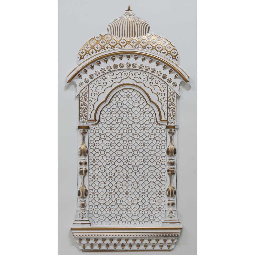 ZHB-01-Majestic Jharokha-Antique White-Glue Up Only