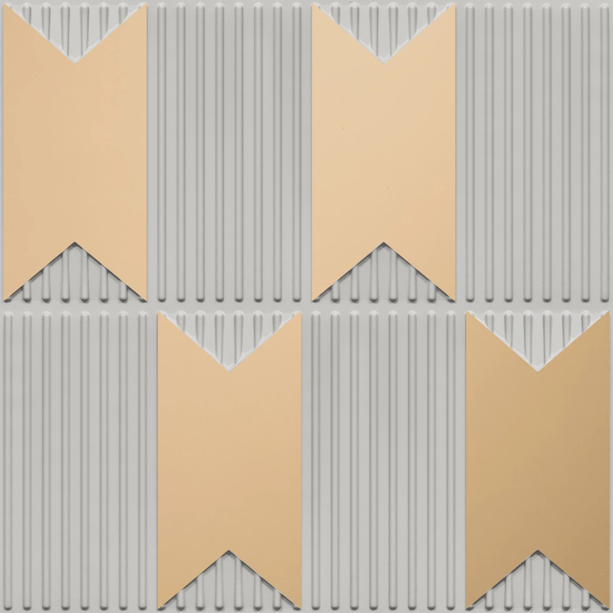 Peel and Stick Acrylic Mirror Color Copper – For Design No – 2002 Chevron Crest
