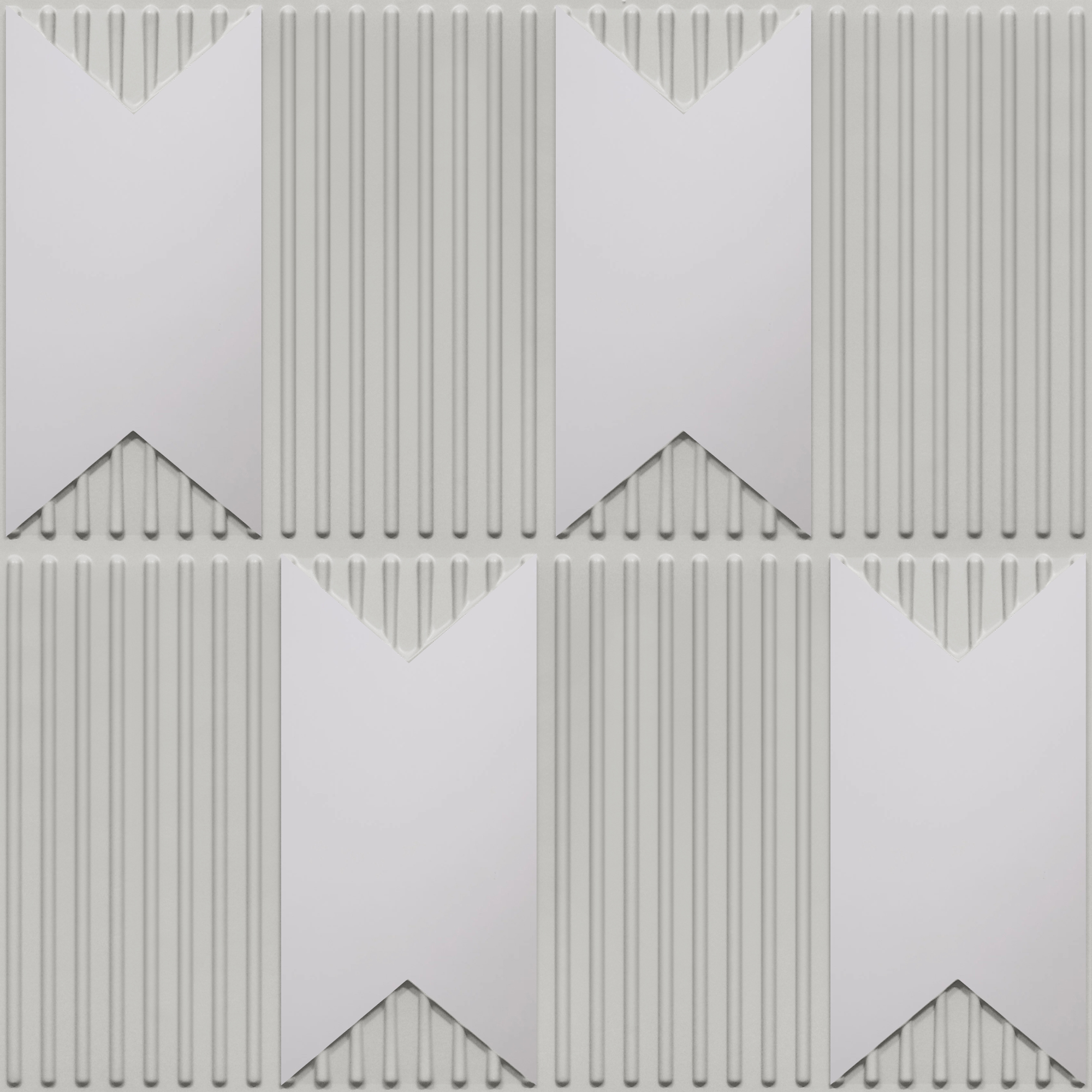 Peel and Stick Acrylic Mirror Color Silver – For Design No – 2002 Chevron Crest