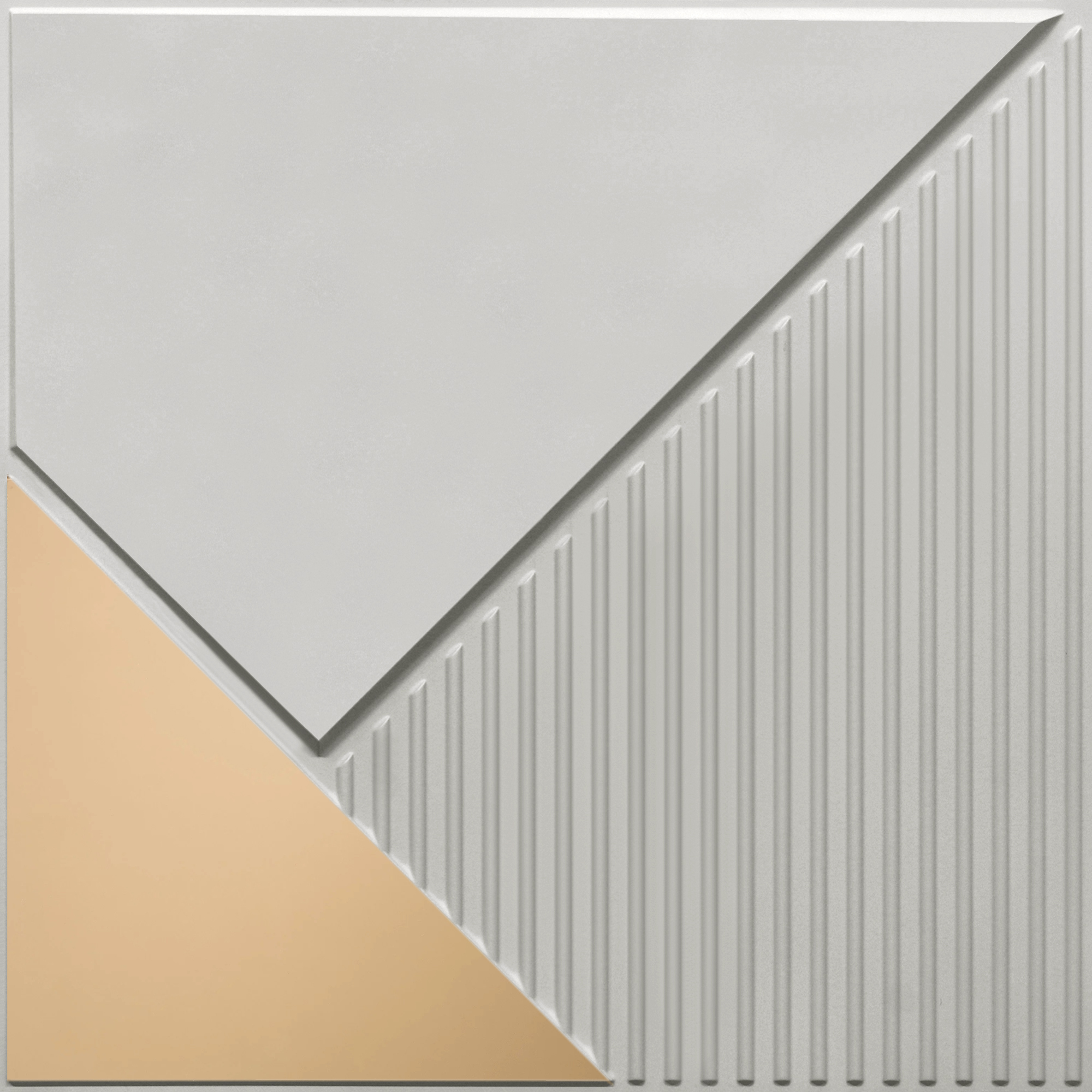 Peel and Stick Acrylic Mirror Color Copper – For Design No – 2003 Diagonal Edge