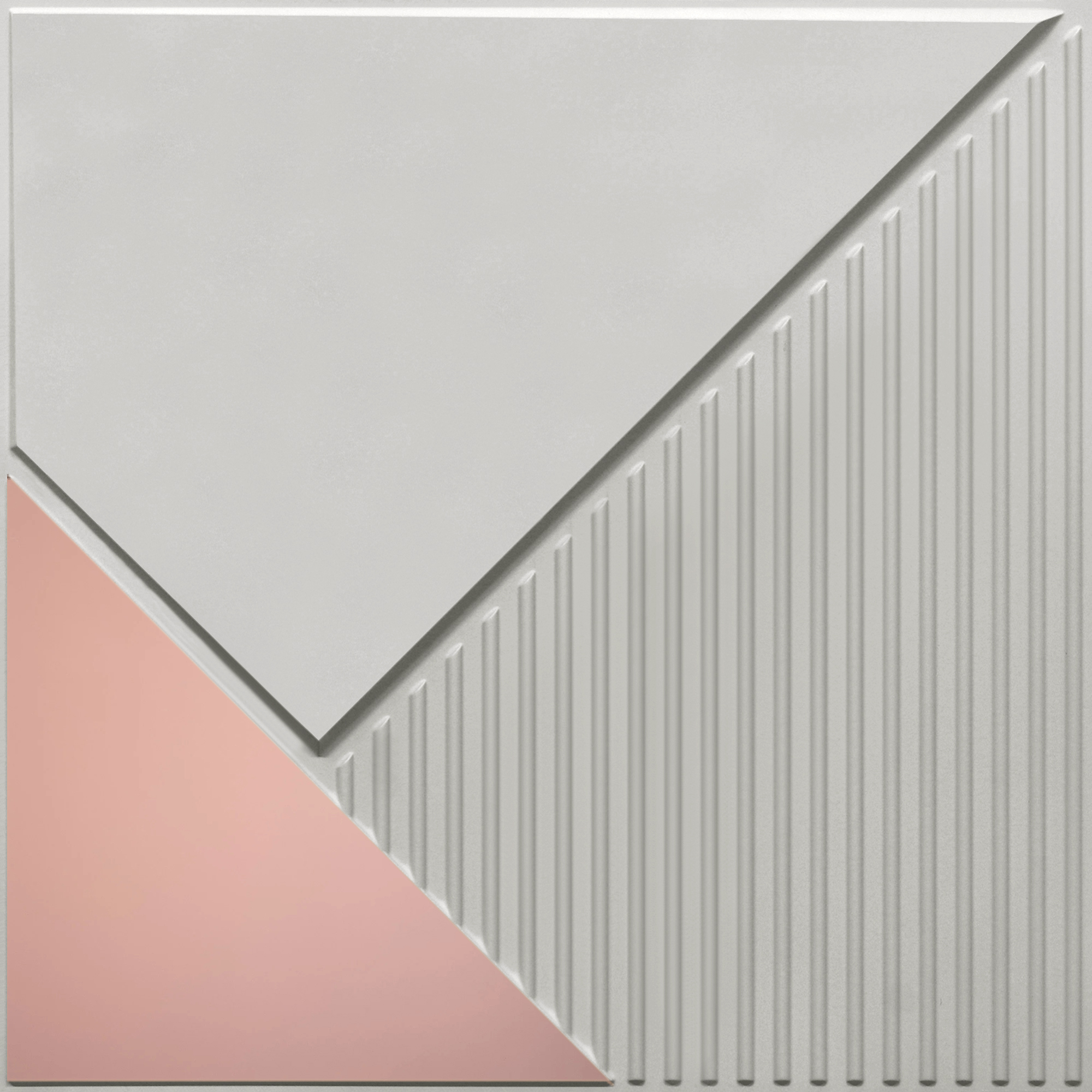 Peel and Stick Acrylic Mirror Color Rose Gold – For Design No – 2003 Diagonal Edge