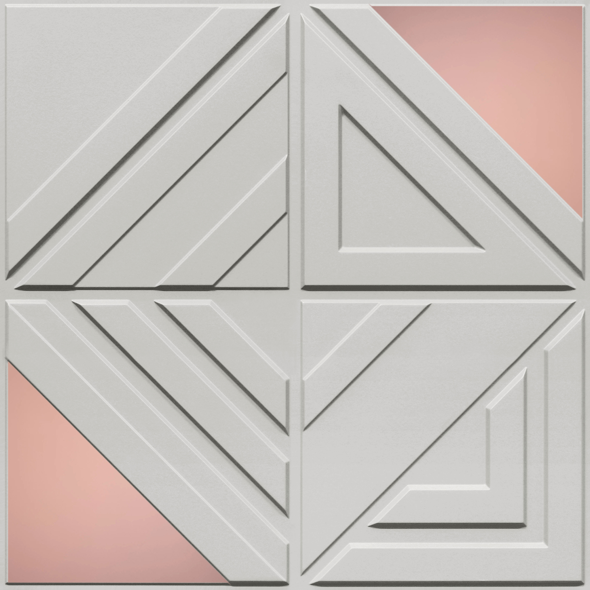 Peel and Stick Acrylic Mirror Color Rose Gold – For Design No – 2007 Geo Fusion