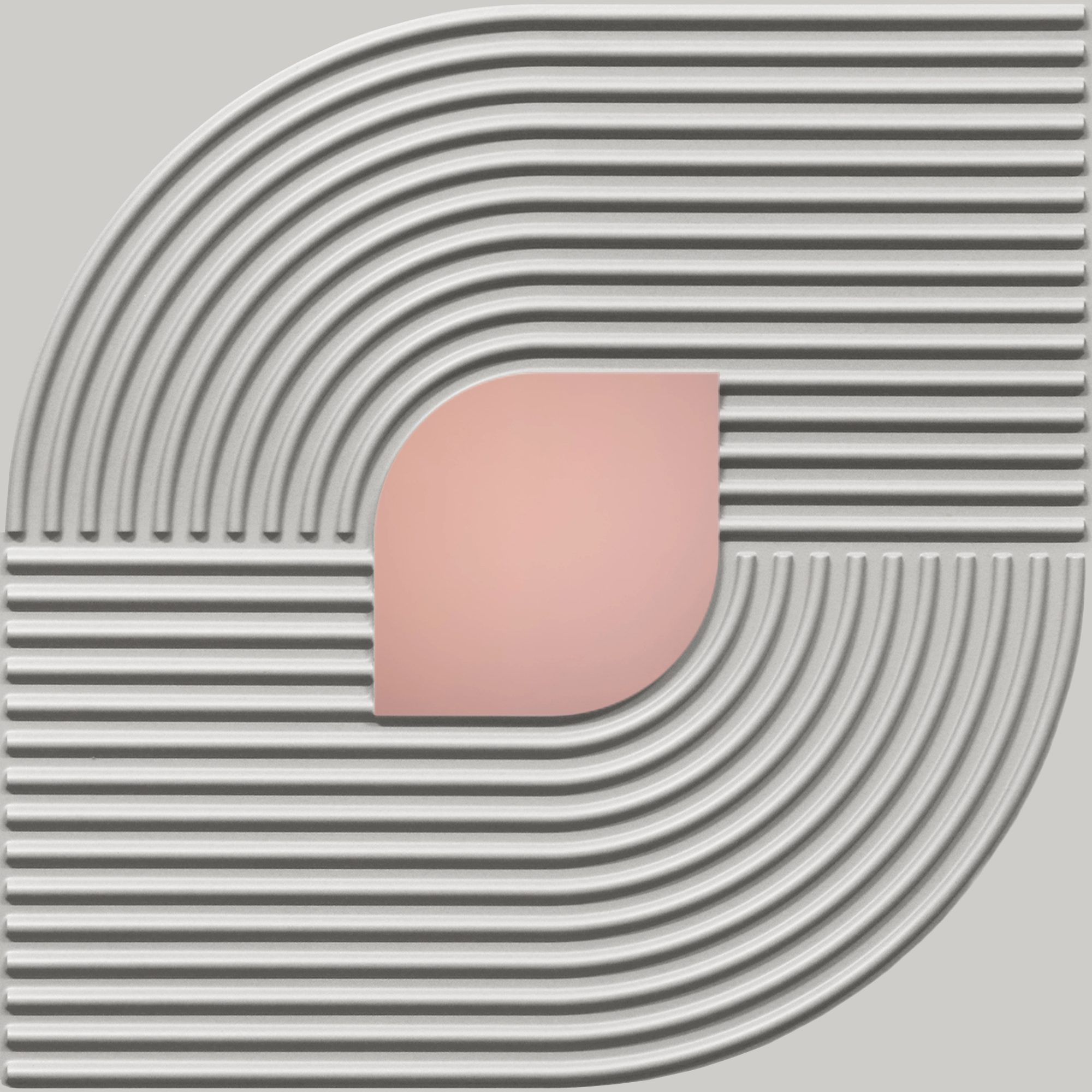 Peel and Stick Acrylic Mirror Color Rose Gold – For Design No – 2001 Contour Flow