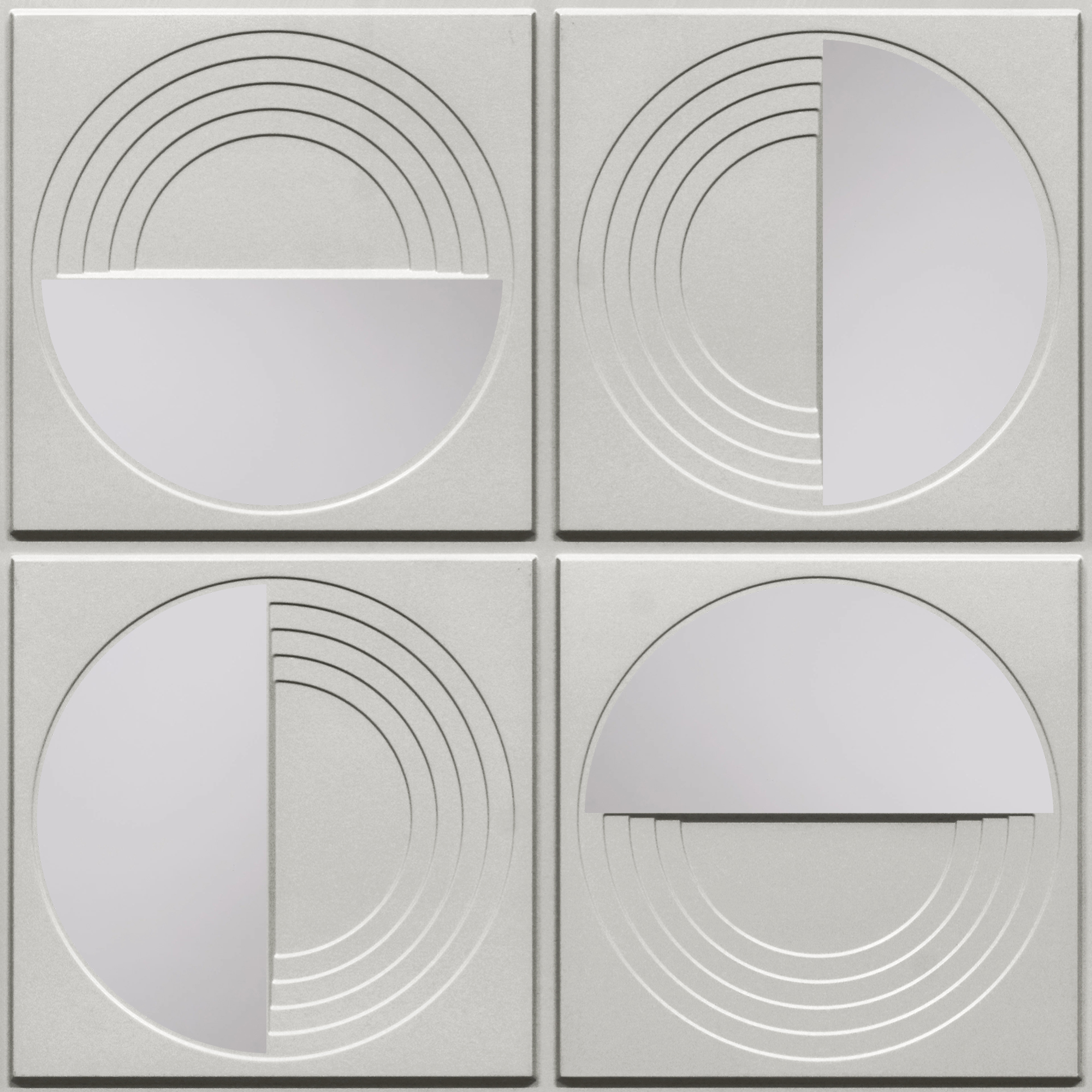 Peel and Stick Acrylic Mirror Color Silver – For Design No – 2006 Orbit Layers