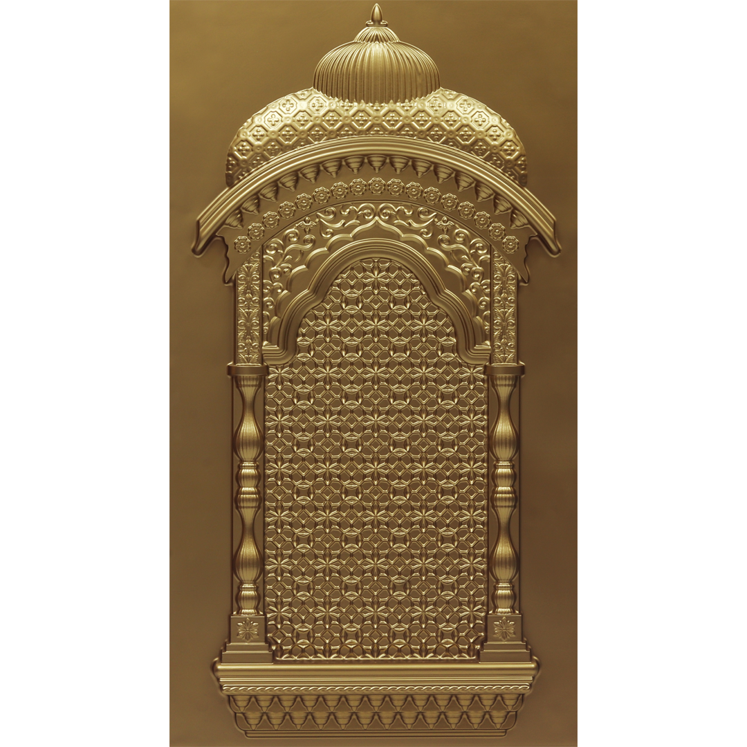 ZHB-01-Majestic Jharokha-Gold-Glue Up Only