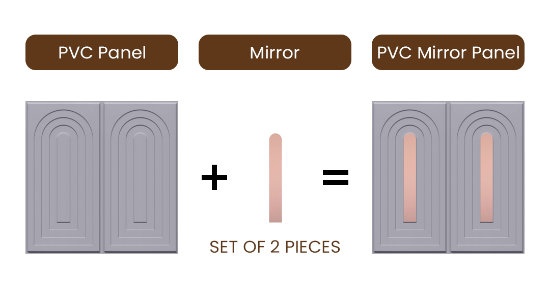 Peel and Stick Acrylic Mirror Color Rose Gold – For Design No – 2005 Arch Harmony