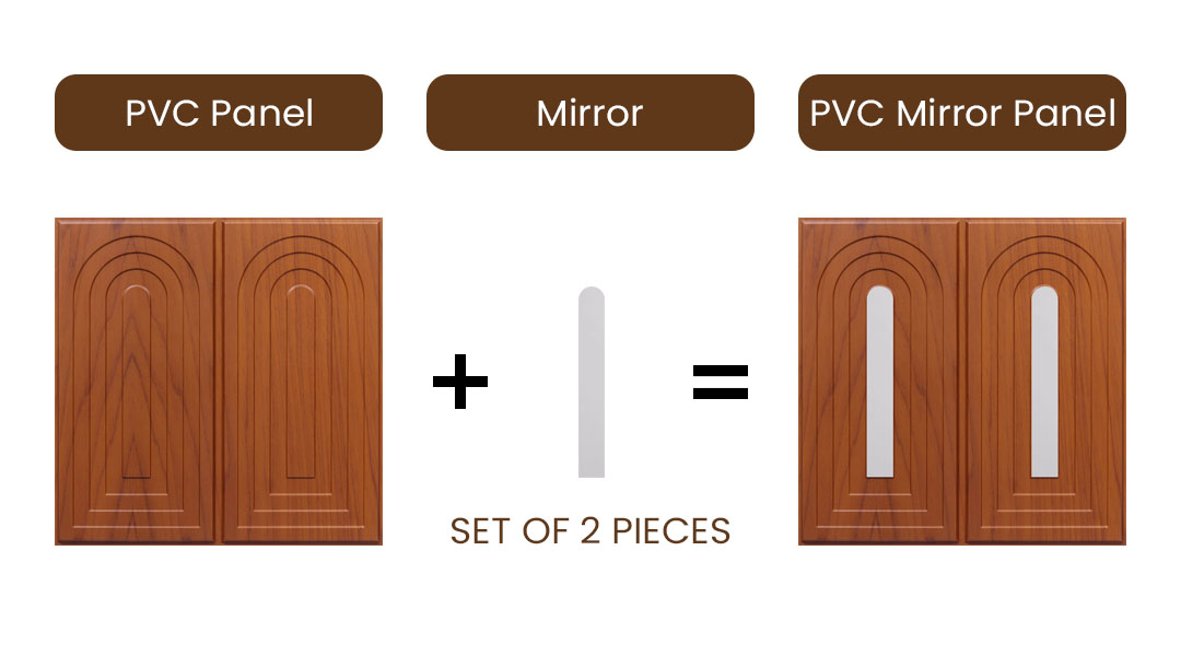 Peel and Stick Acrylic Mirror Color Silver – For Design No – 2005 Arch Harmony