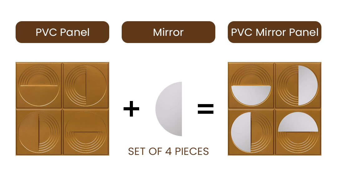 Peel and Stick Acrylic Mirror Color Silver – For Design No – 2006 Orbit Layers
