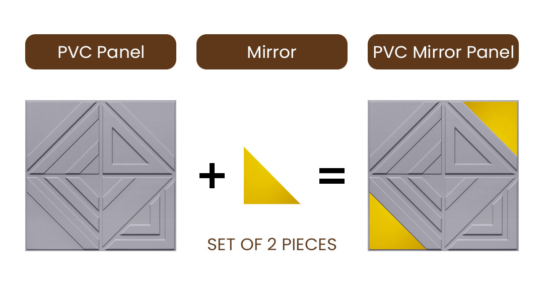 Peel and Stick Acrylic Mirror Color Gold – For Design No – 2007 Geo Fusion