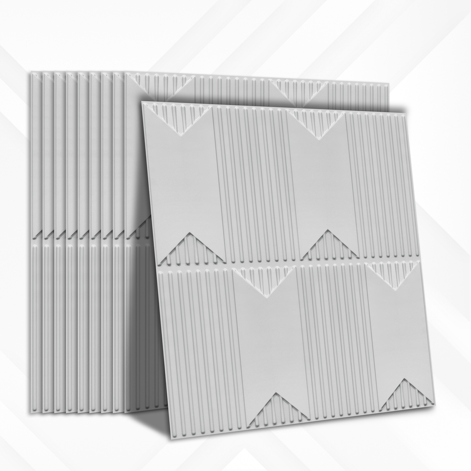 2002-Chevron Crest-Milky White-Peel and Stick