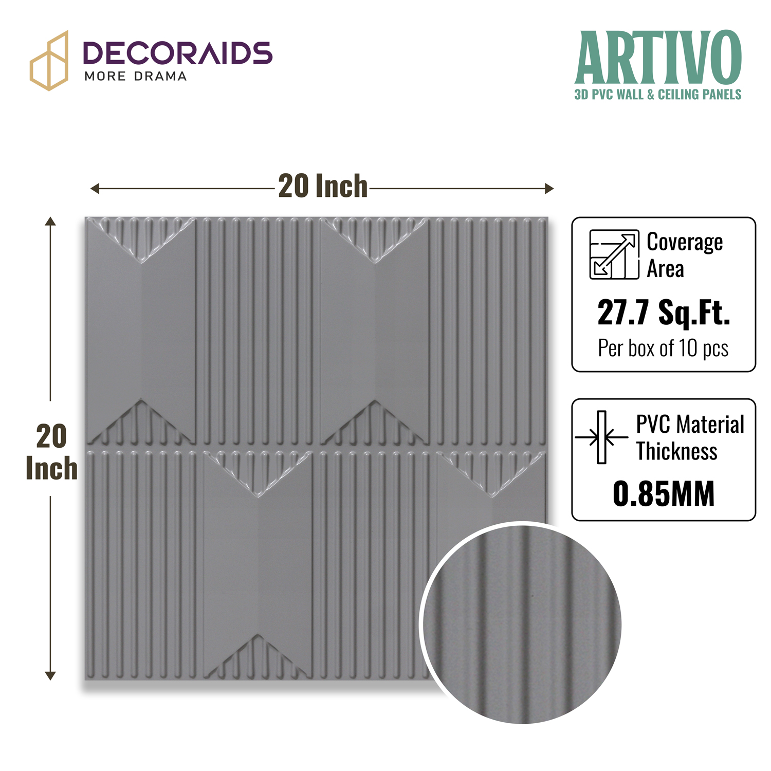 2002-Chevron Crest-Olive Grey-Peel and Stick