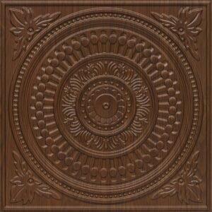 2012-Ornate Circle-American Wallnut-Peel and Stick