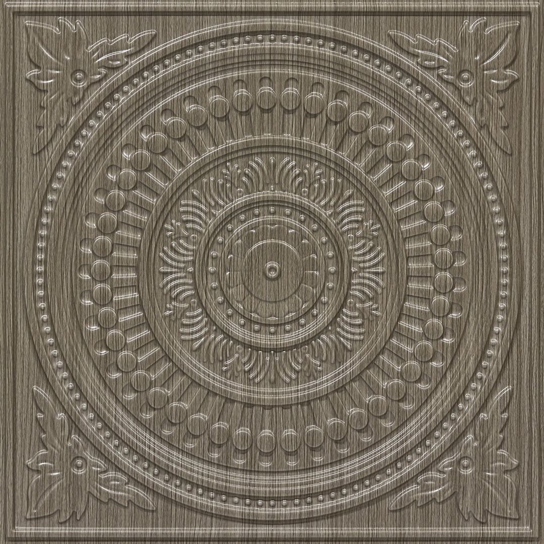 2012-Ornate Circle-Zebrawood-Peel and Stick