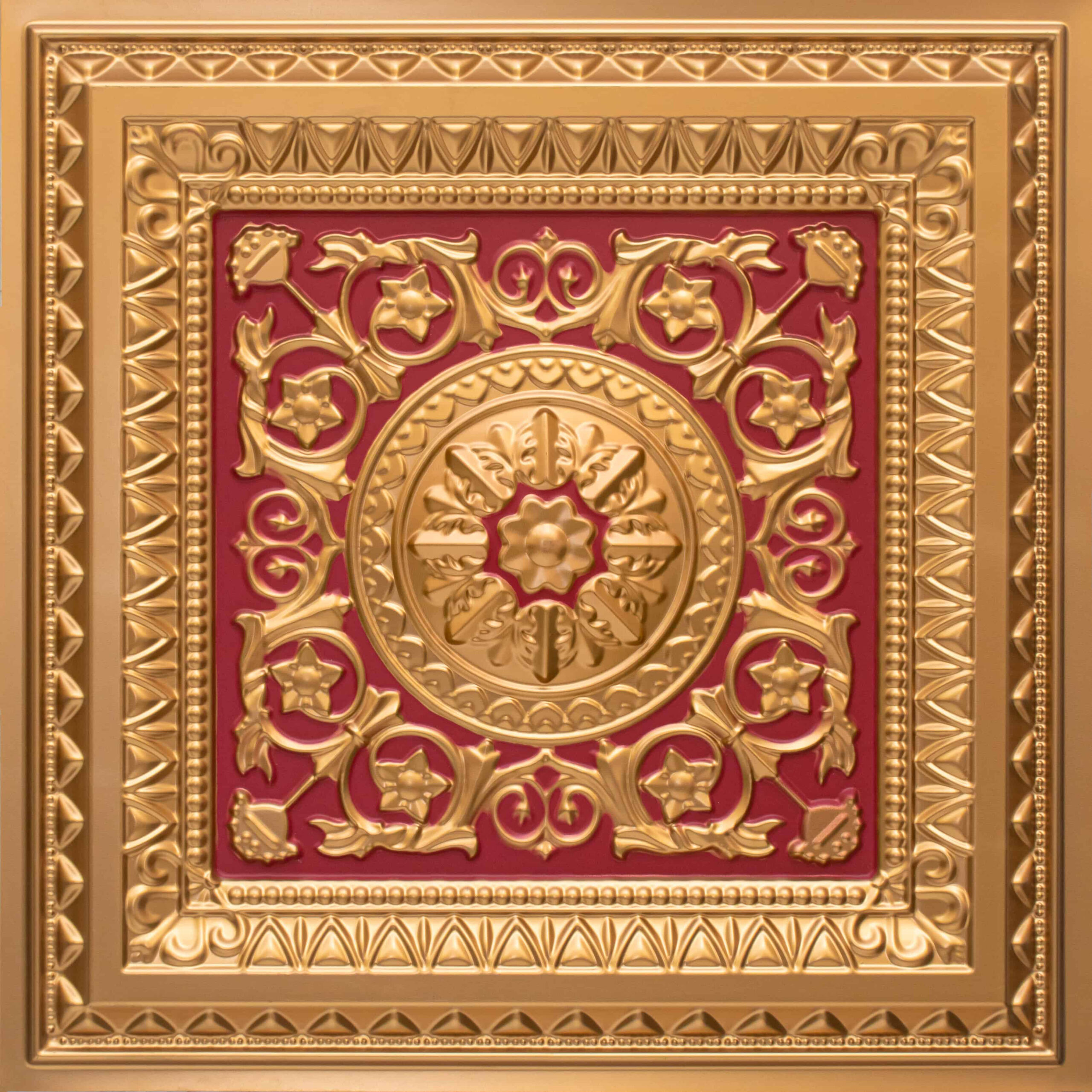 223-Heritage Charm-Gold – Red – Red – Glue Up and Grid Both
