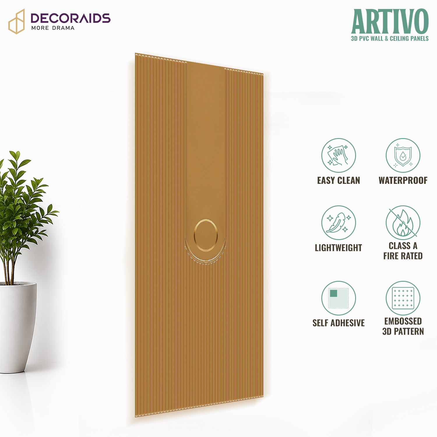 4003-Archline Modern-Gold-Peel And Stick