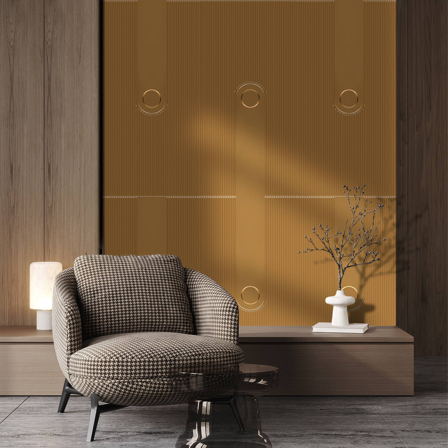 4003-Archline Modern-Gold-Peel And Stick