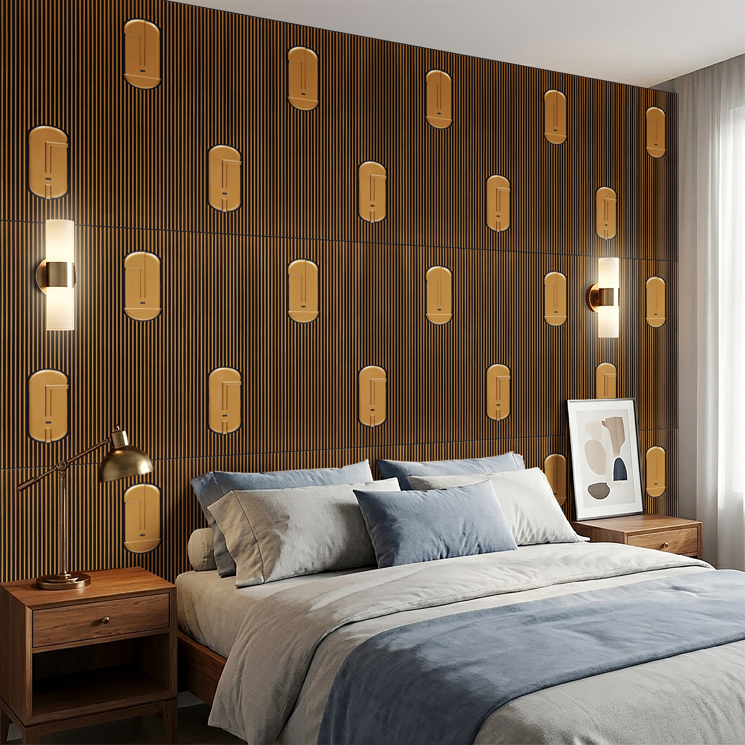 4005-Podline Texture-Antique Gold-Peel And Stick