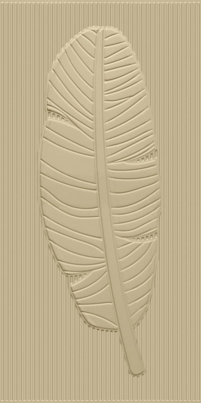 4002-Tropical Leafline-Dairy Cream-Peel And Stick