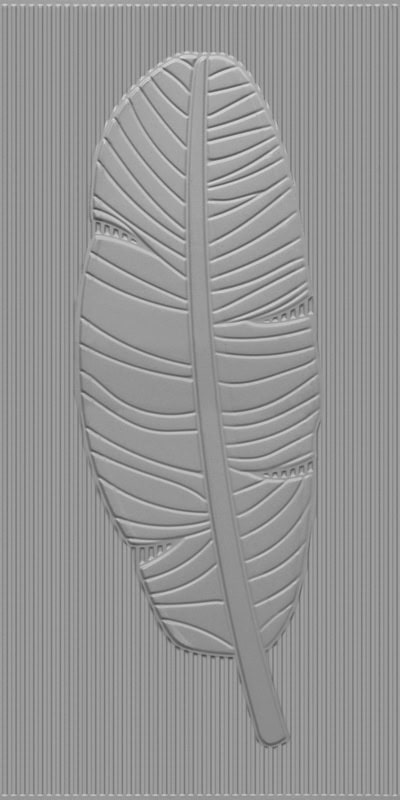 4002-Tropical Leafline-Olive Grey-Peel And Stick