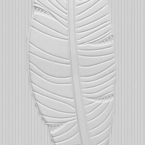 4002-Tropical Leafline-White Matt-Peel And Stick
