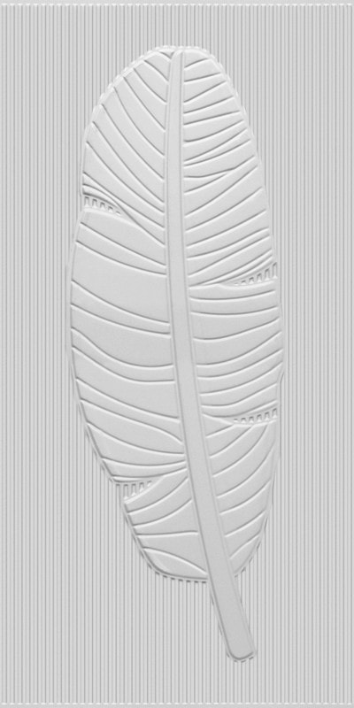 4002-Tropical Leafline-White Matt-Peel And Stick